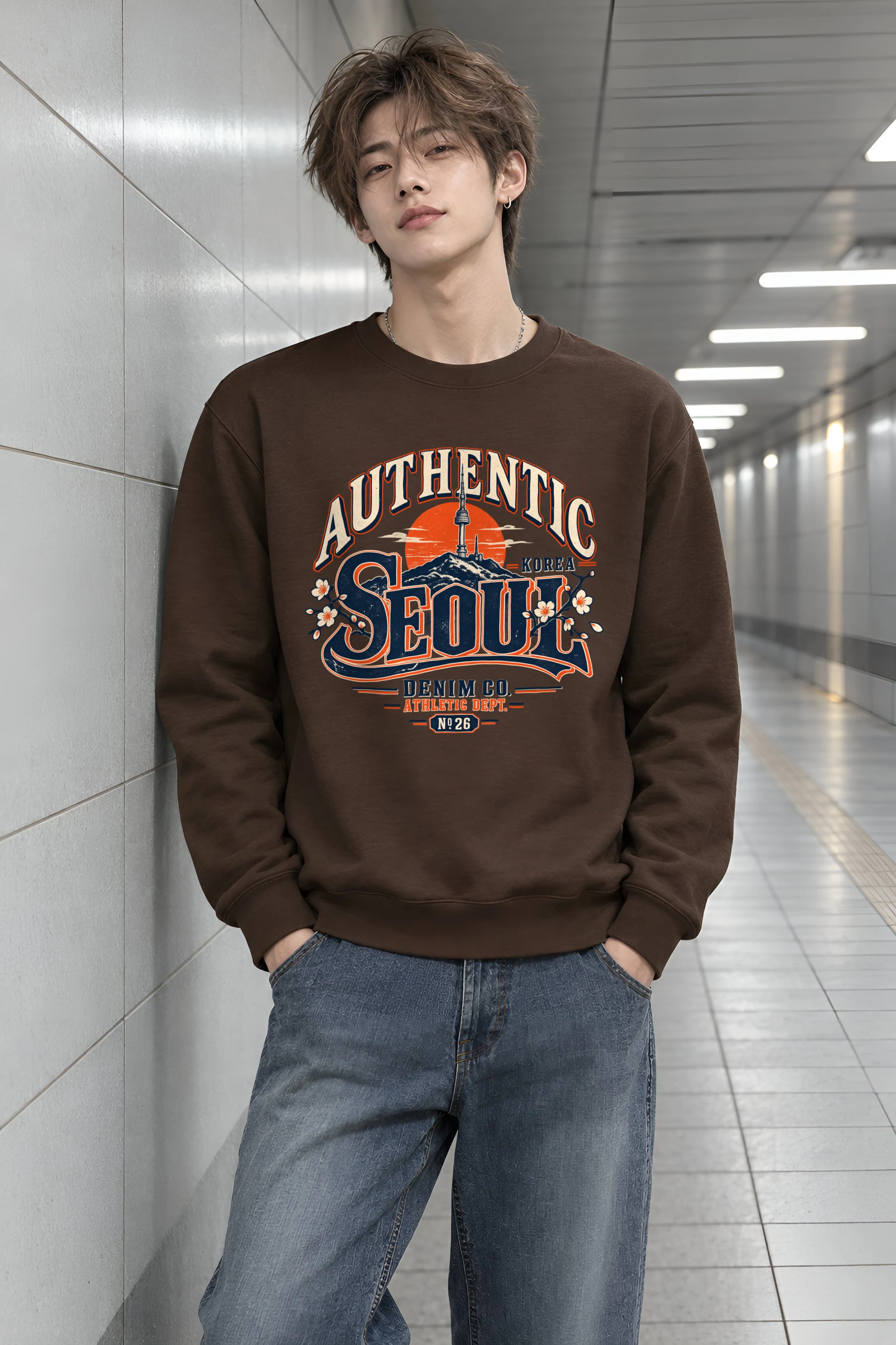 "Seoul Athletic Dept." Heavy Blend Unisex Crewneck Sweatshirt