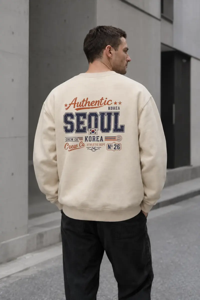 “Seoul Athletic Dept” Unisex Sponge Fleece Crewneck Sweatshirt | Bella + Canvas 3901