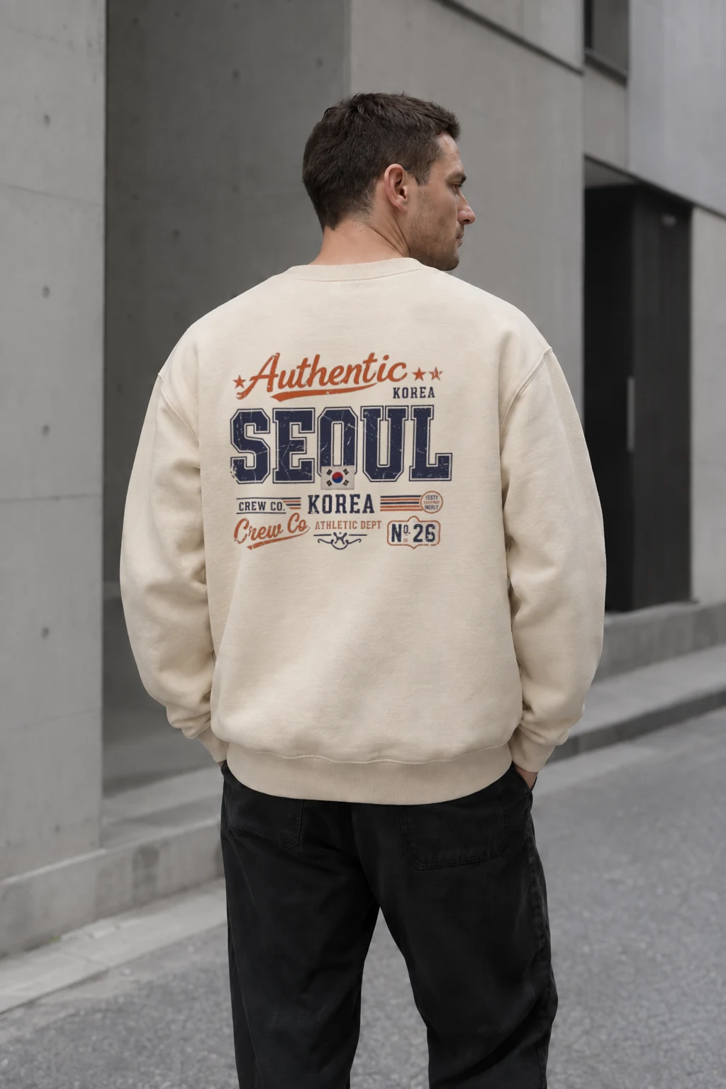 "Seoul Athletic Dept" Unisex Sponge Fleece Crewneck Sweatshirt | Bella + Canvas 3901