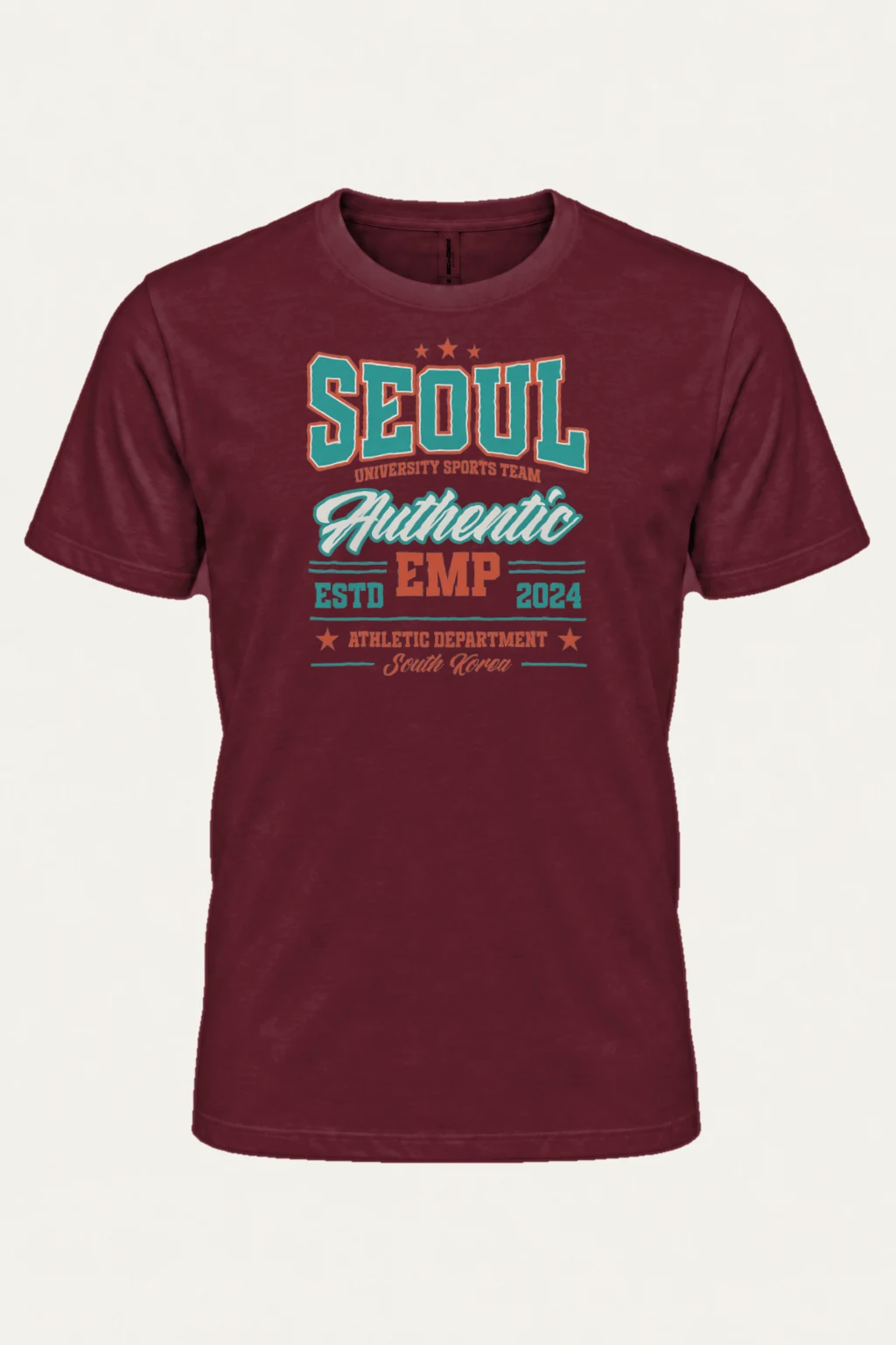 "Seoul Athletics Department" Heavyweight Unisex Crewneck T-shirt | Gildan 5000