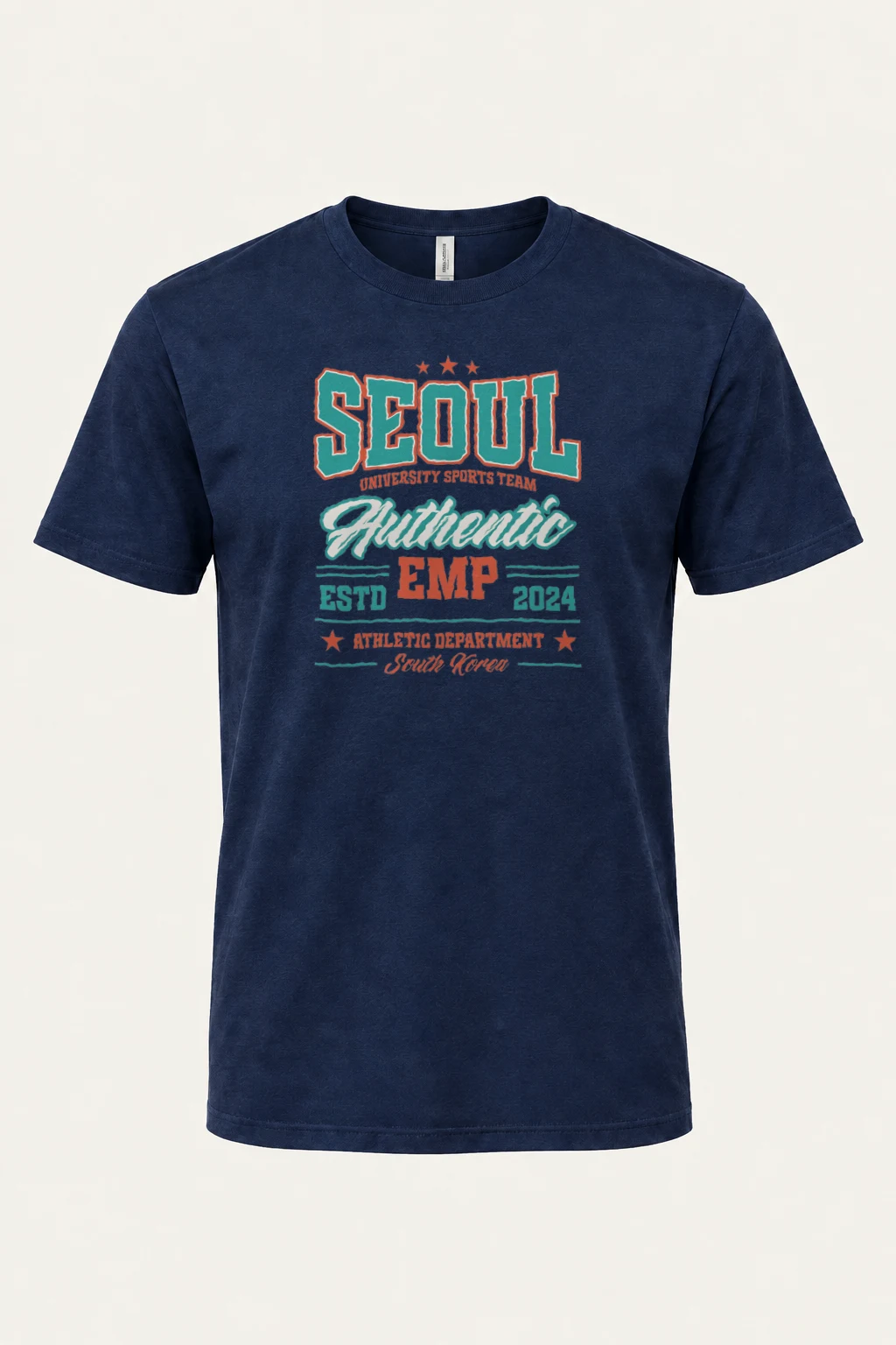 "Seoul Athletics Department" Heavyweight Unisex Crewneck T-shirt | Gildan 5000