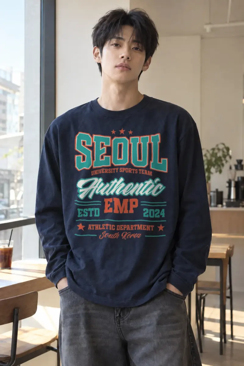"Seoul Athletics Department" Unisex Longsleeve T-shirt | Gildan 2400