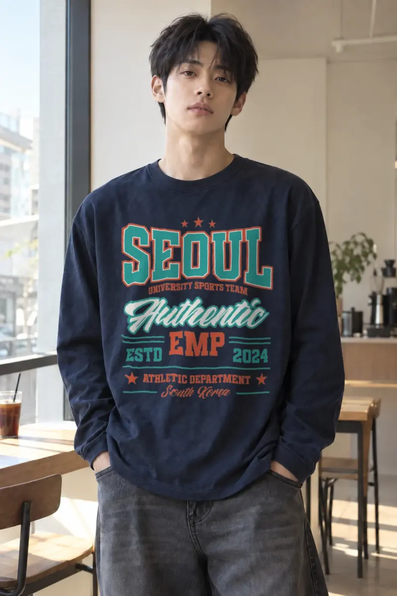 "Seoul Athletics Department" Unisex Longsleeve T-shirt | Gildan 2400