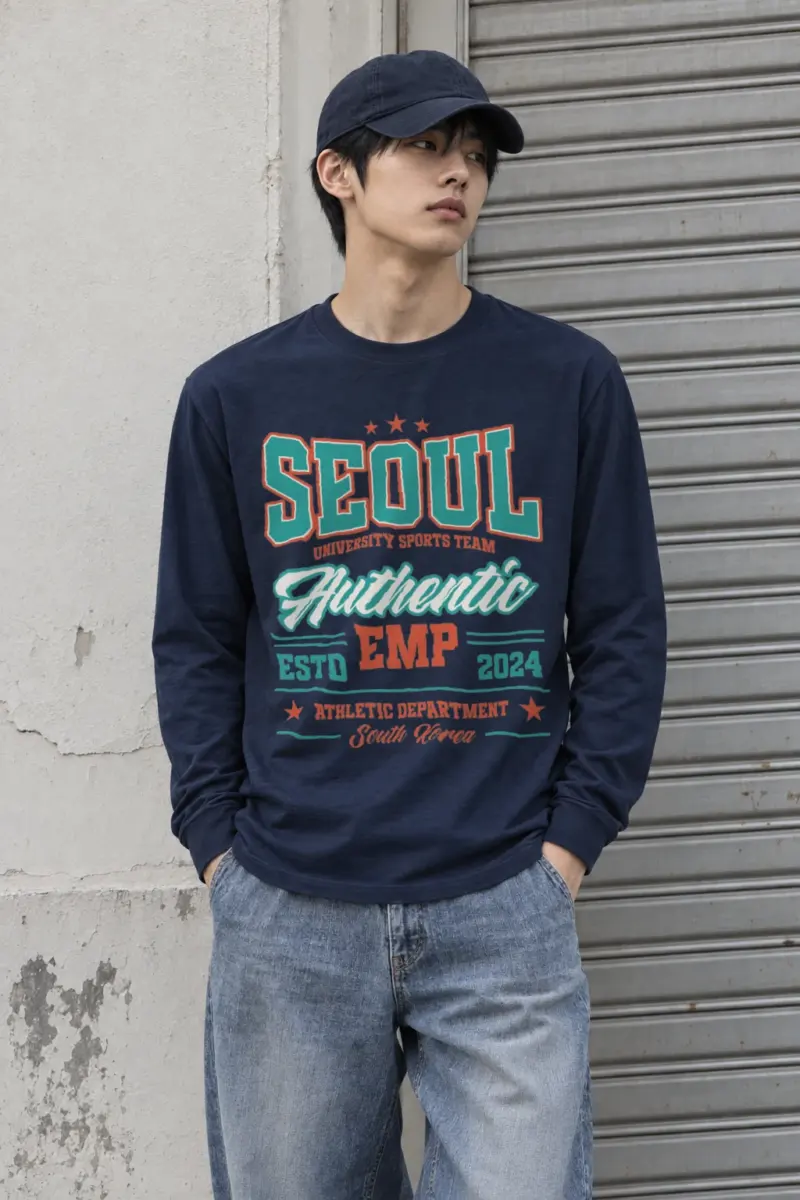 "Seoul Athletics Department" Unisex Longsleeve T-shirt | Gildan 2400