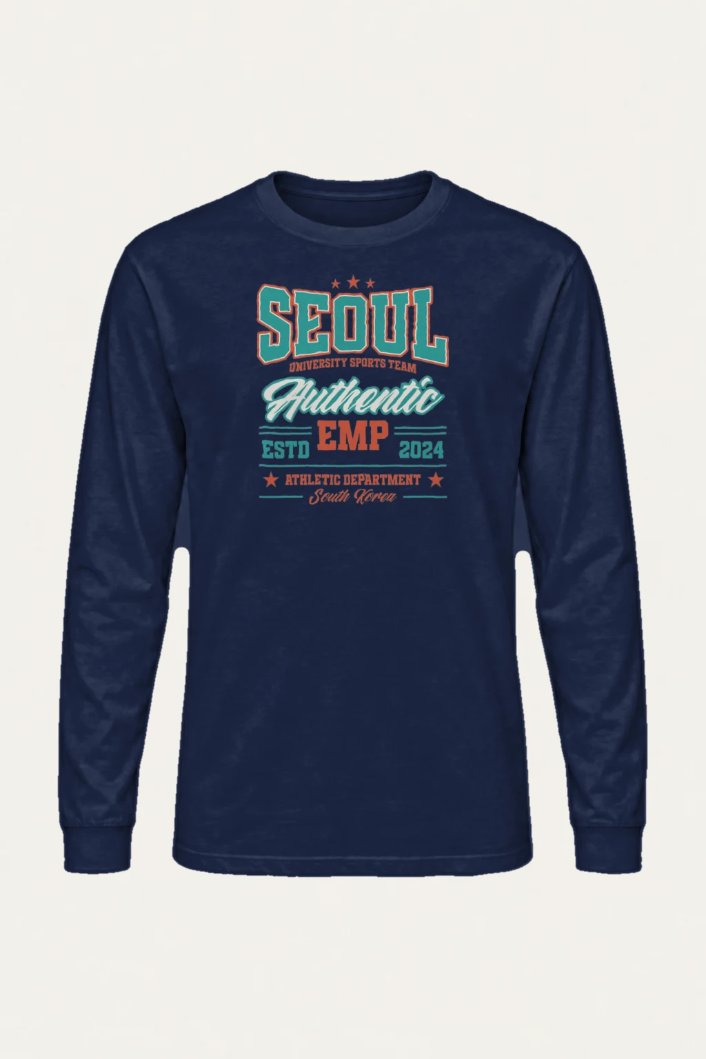 "Seoul Athletics Department" Unisex Longsleeve T-shirt | Gildan 2400