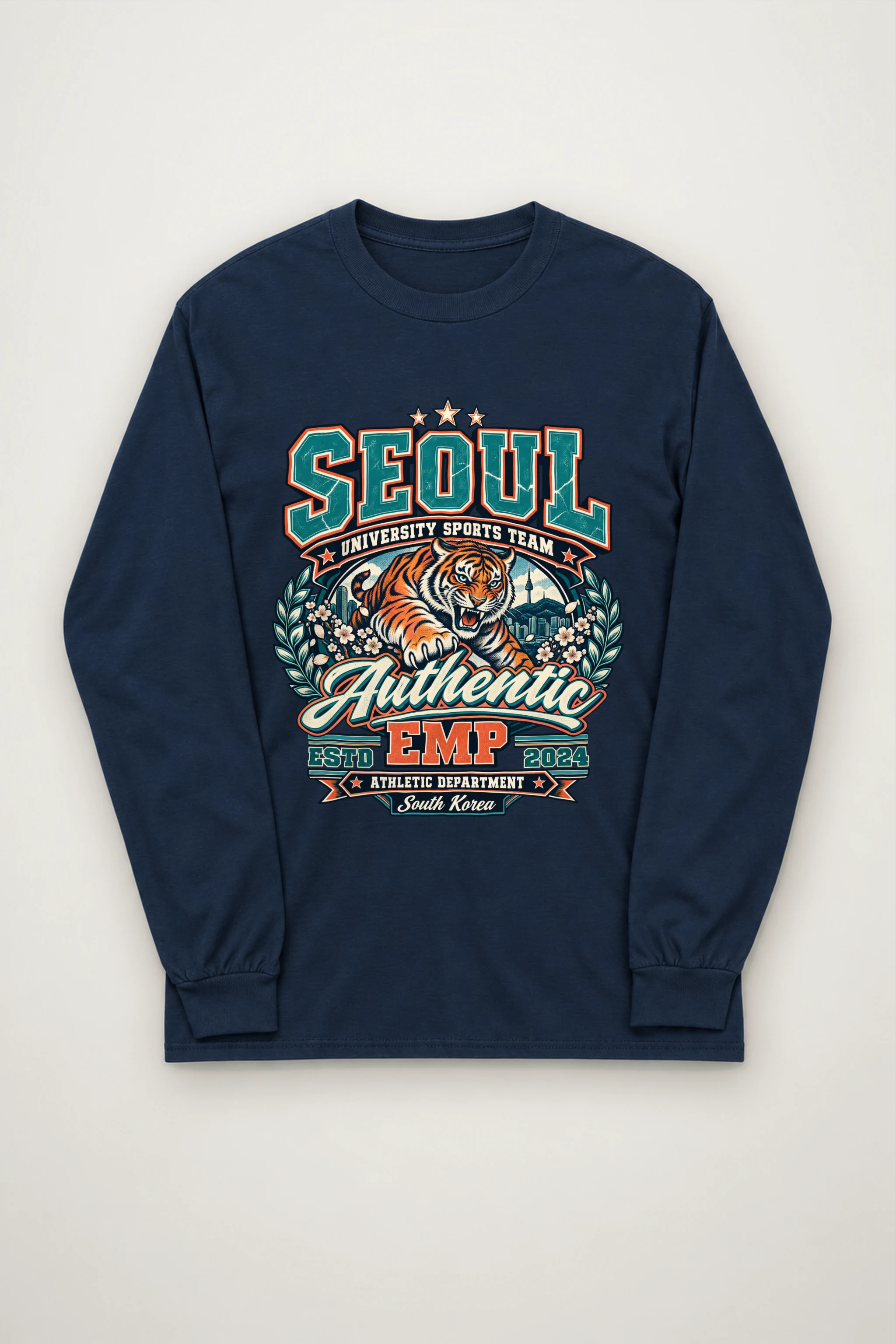 "Seoul University Sports Team" Unisex Longsleeve T-shirt