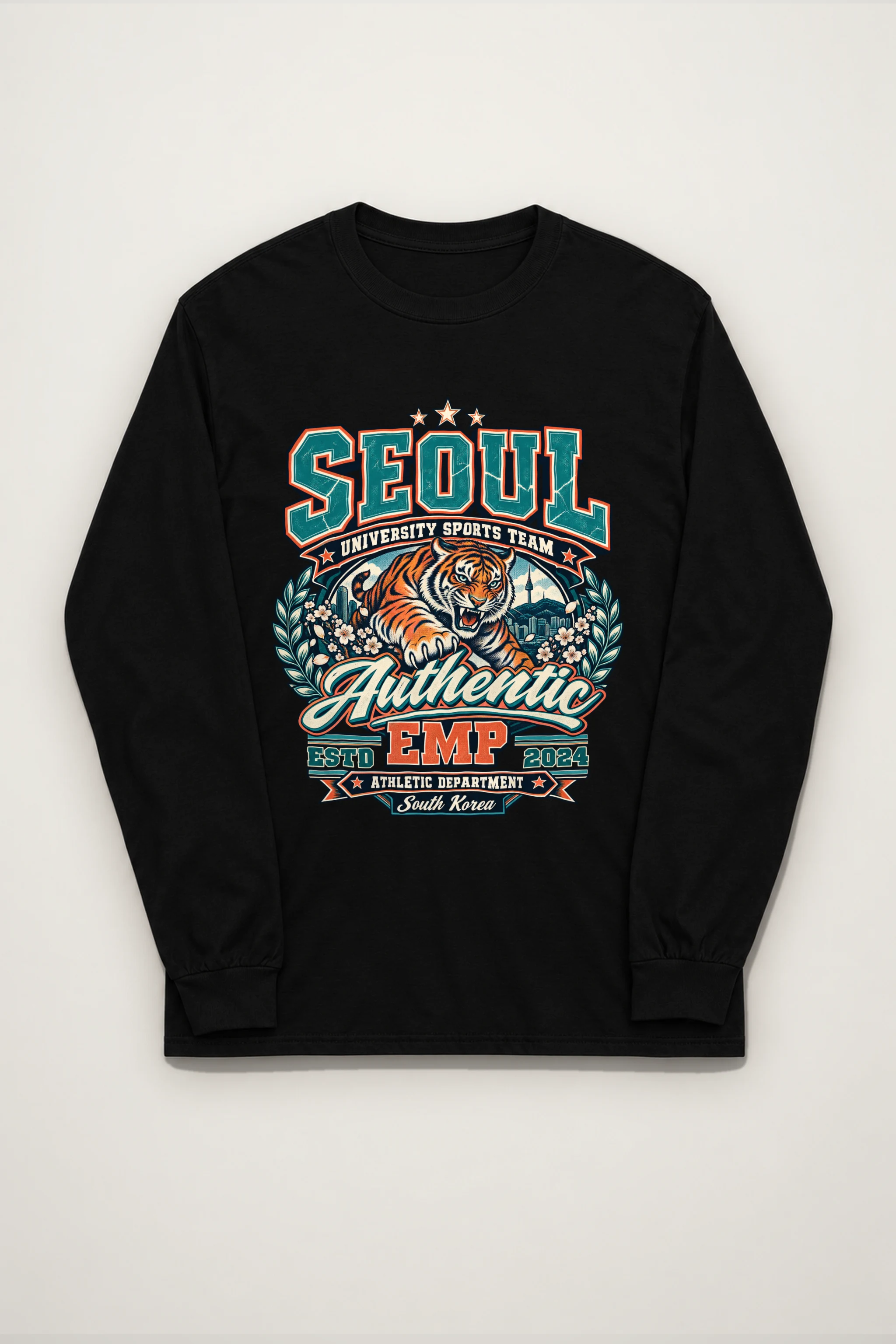"Seoul University Sports Team" Unisex Longsleeve T-shirt