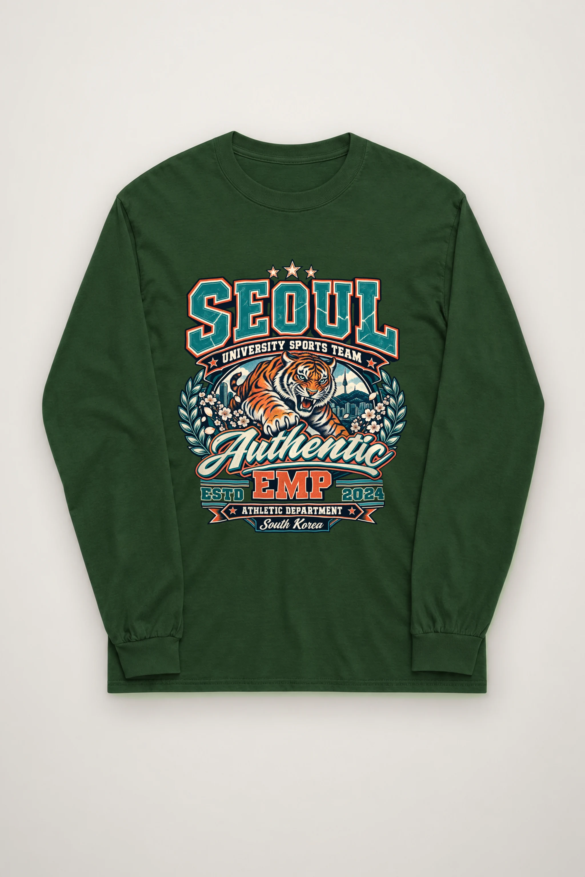 "Seoul University Sports Team" Unisex Longsleeve T-shirt