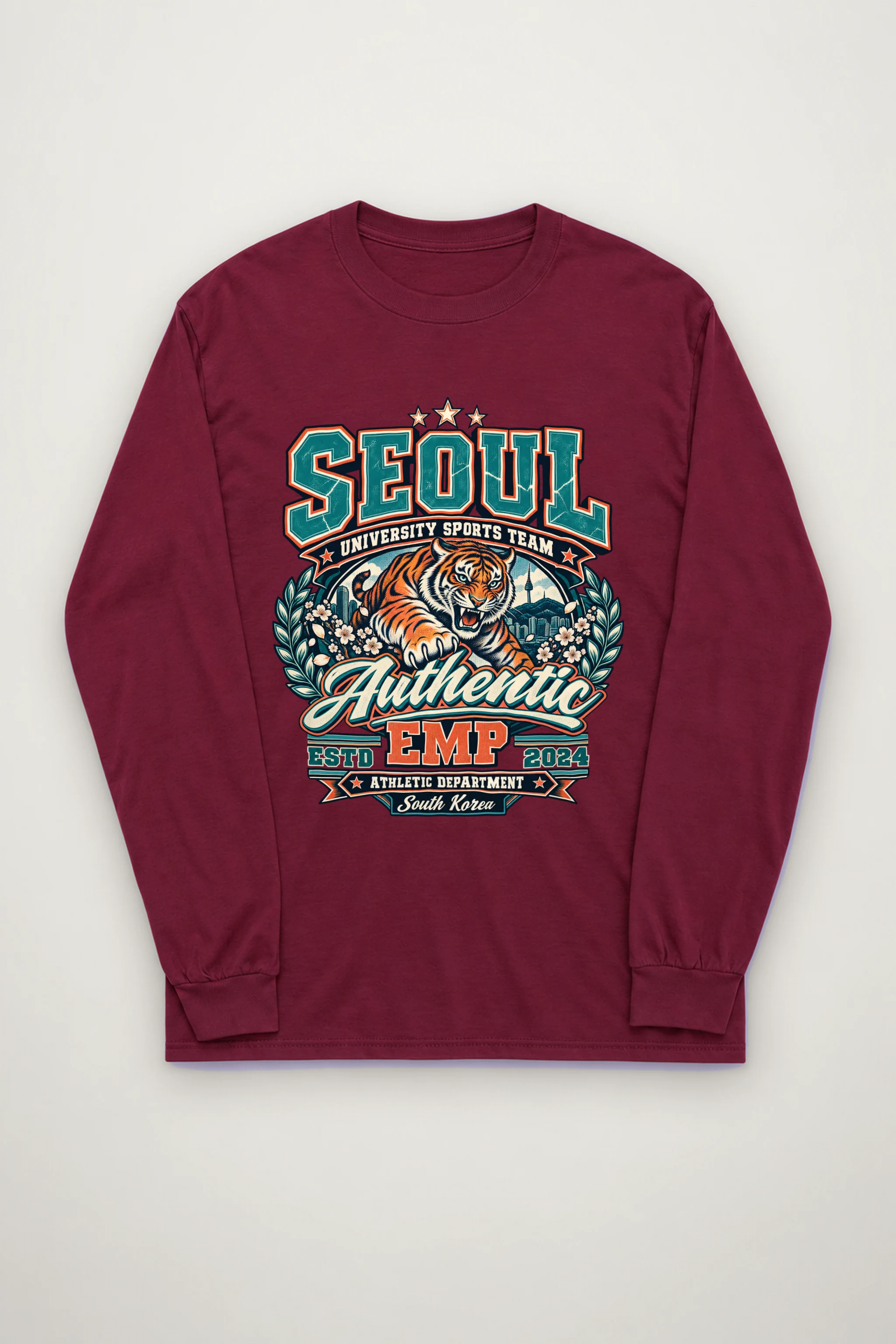 "Seoul University Sports Team" Unisex Longsleeve T-shirt