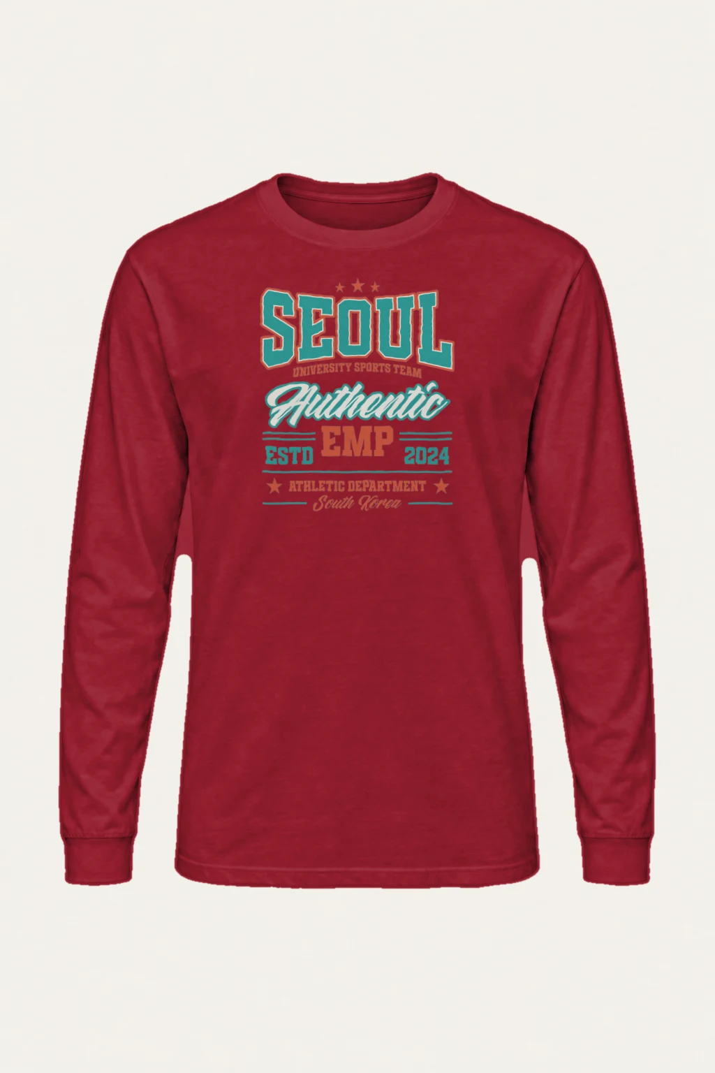 "Seoul Athletics Department" Unisex Longsleeve T-shirt | Gildan 2400