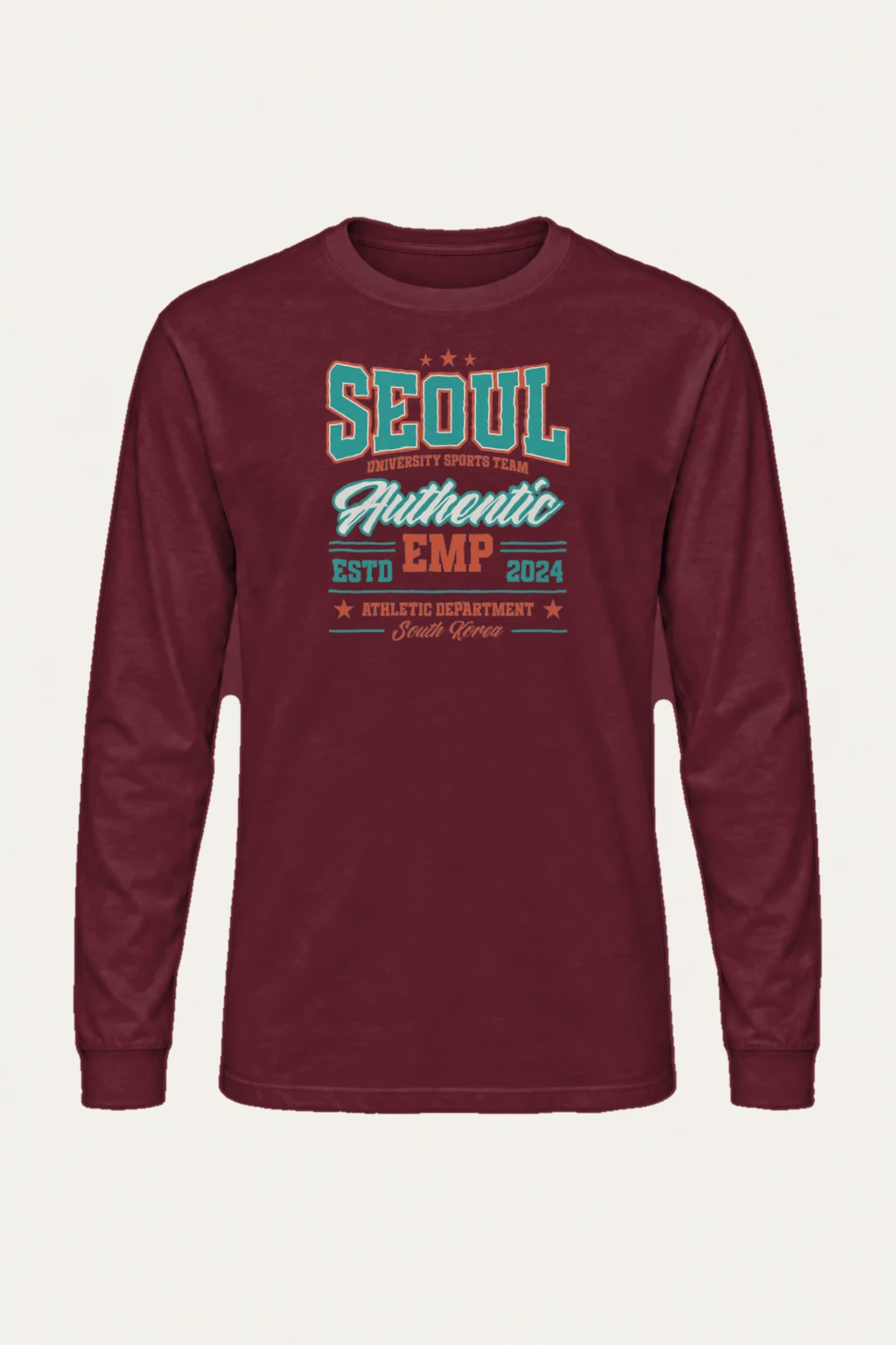 "Seoul Athletics Department" Unisex Longsleeve T-shirt | Gildan 2400