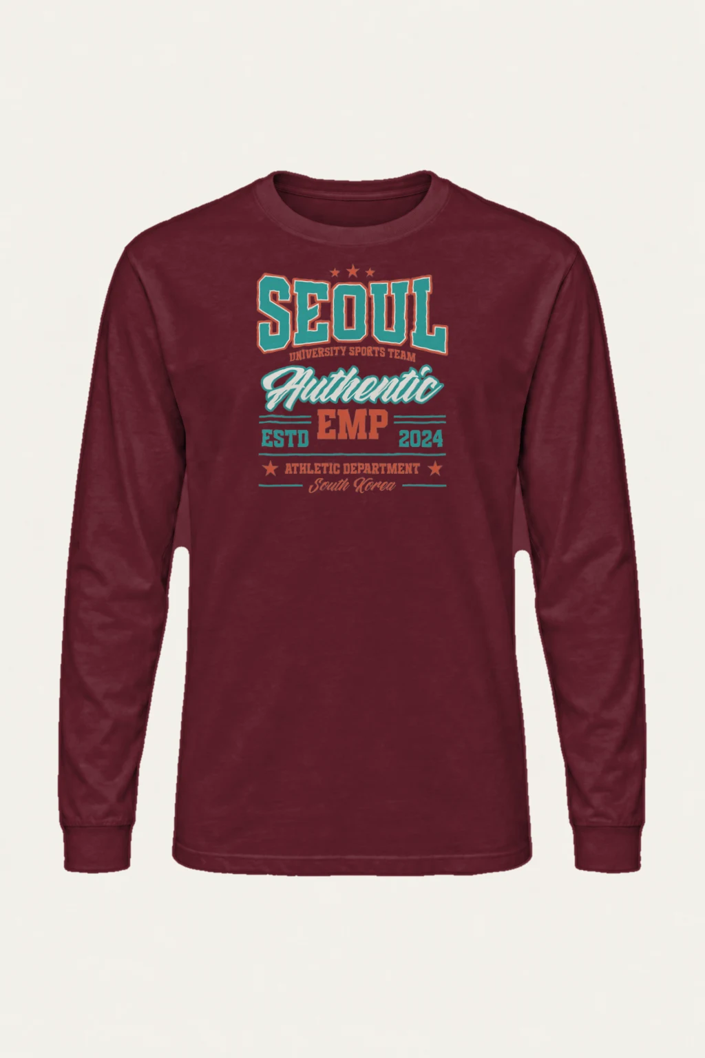 "Seoul Athletics Department" Unisex Longsleeve T-shirt | Gildan 2400