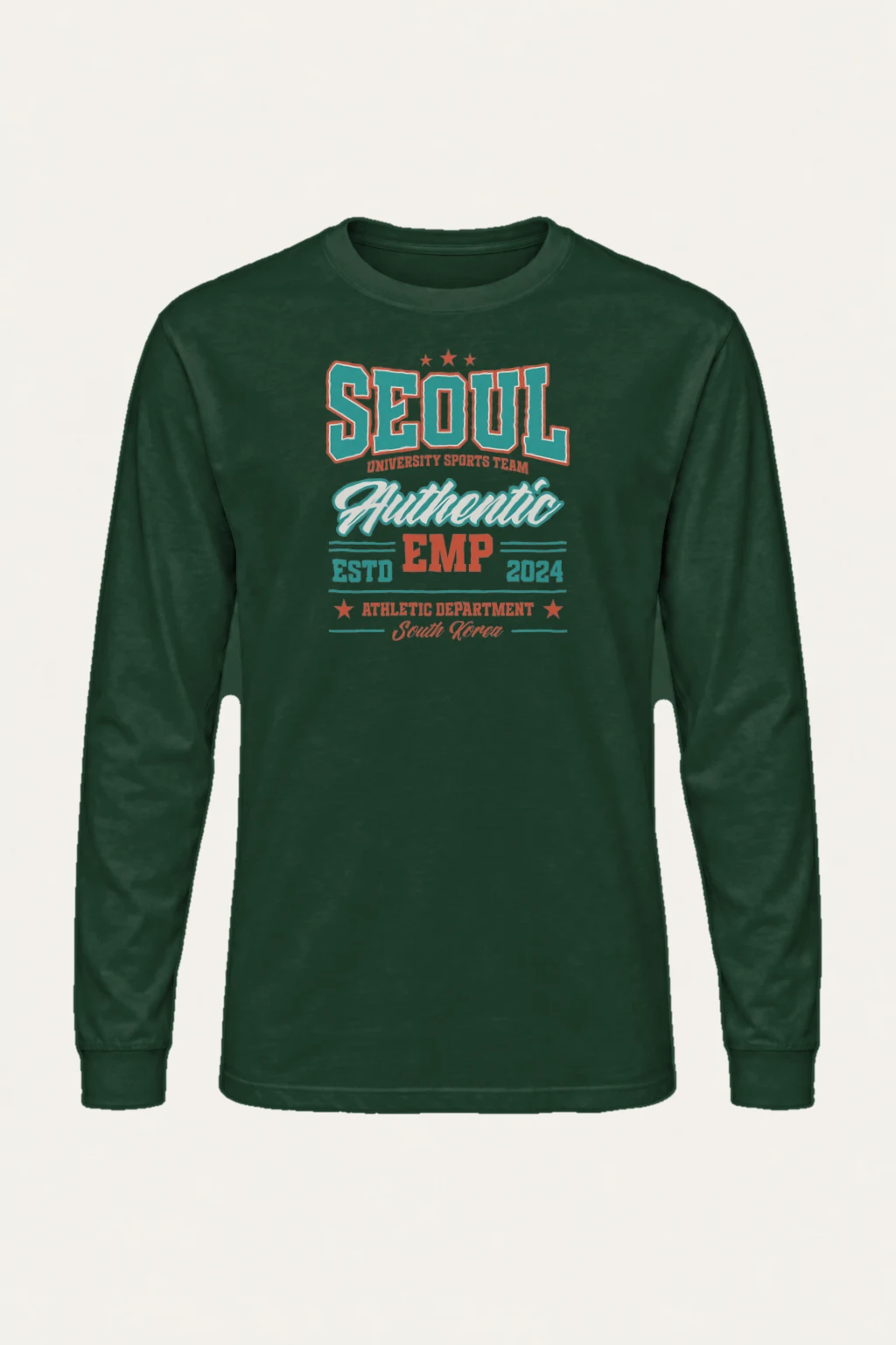 "Seoul Athletics Department" Unisex Longsleeve T-shirt | Gildan 2400