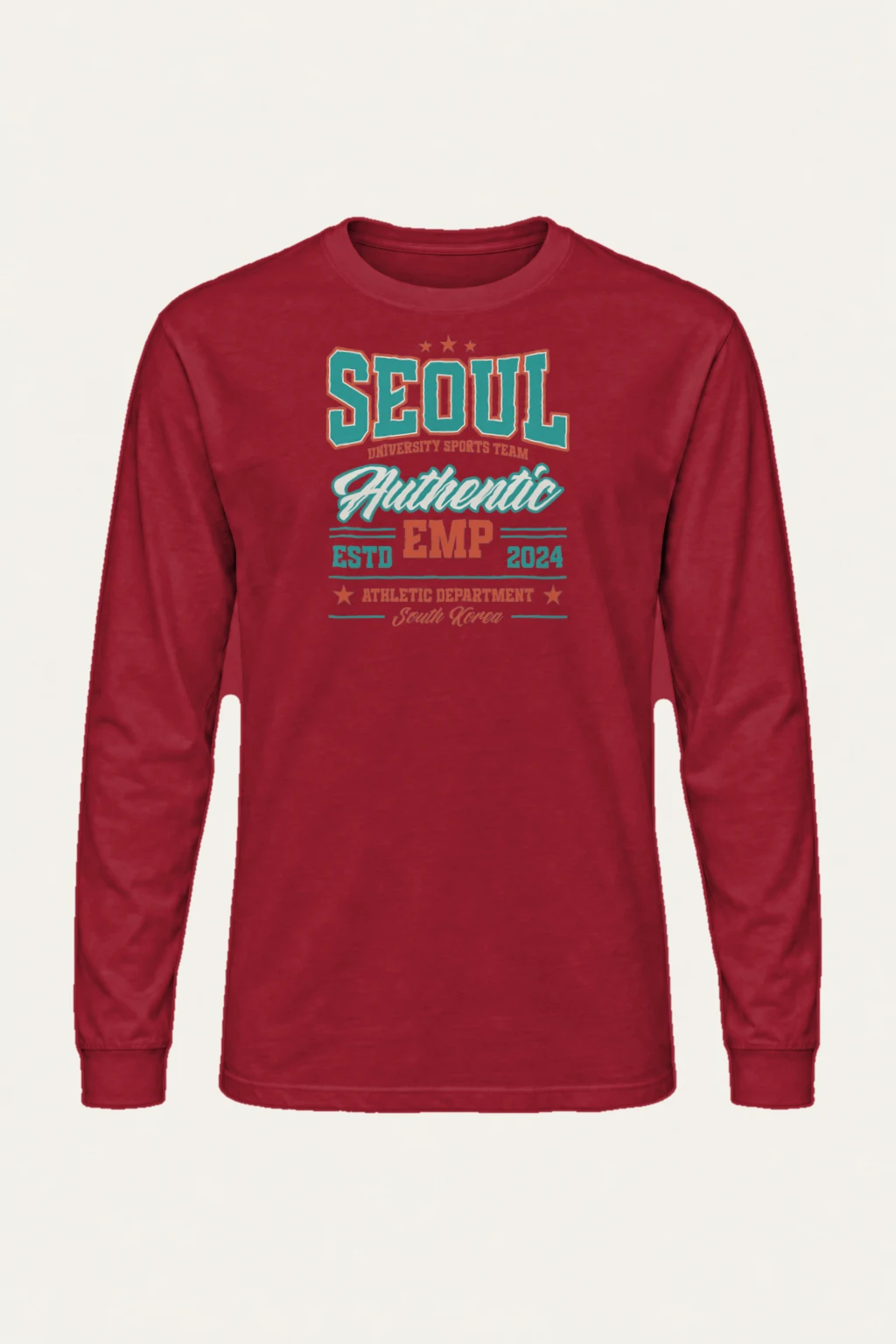 "Seoul Athletics Department" Unisex Longsleeve T-shirt | Gildan 2400