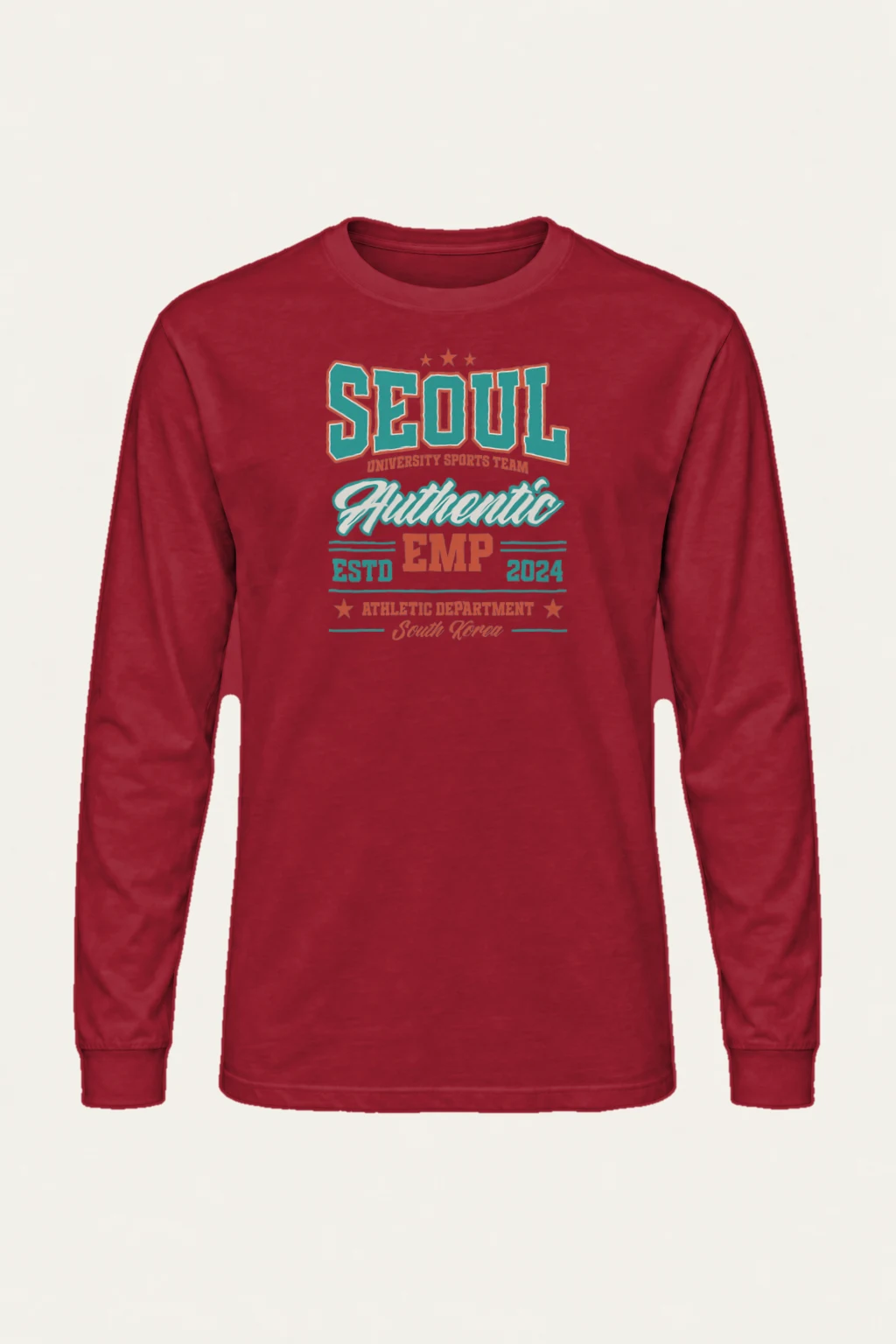 "Seoul Athletics Department" Unisex Longsleeve T-shirt | Gildan 2400