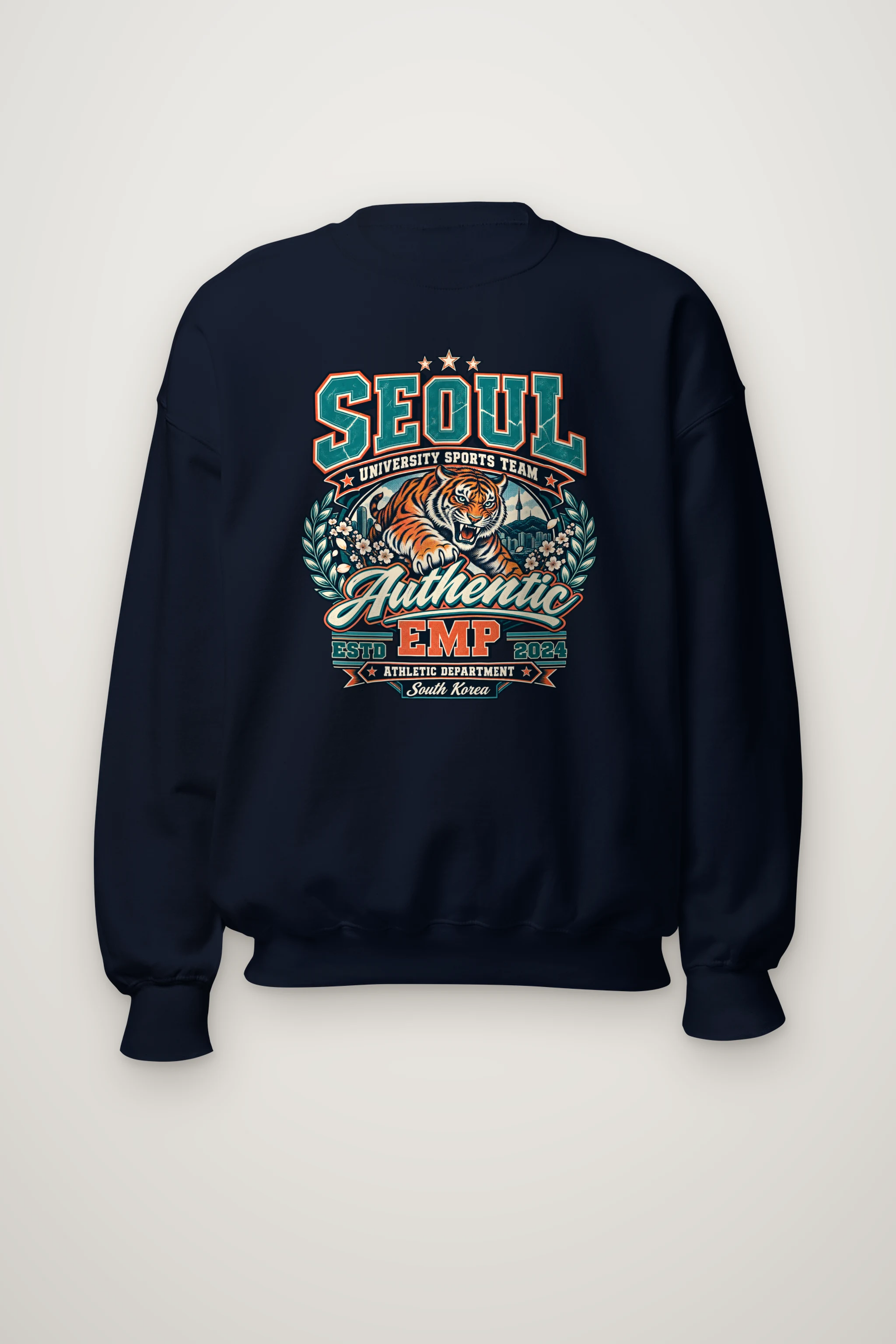 "Seoul University Sports Team" Heavy Blend Unisex Crewneck Sweatshirt