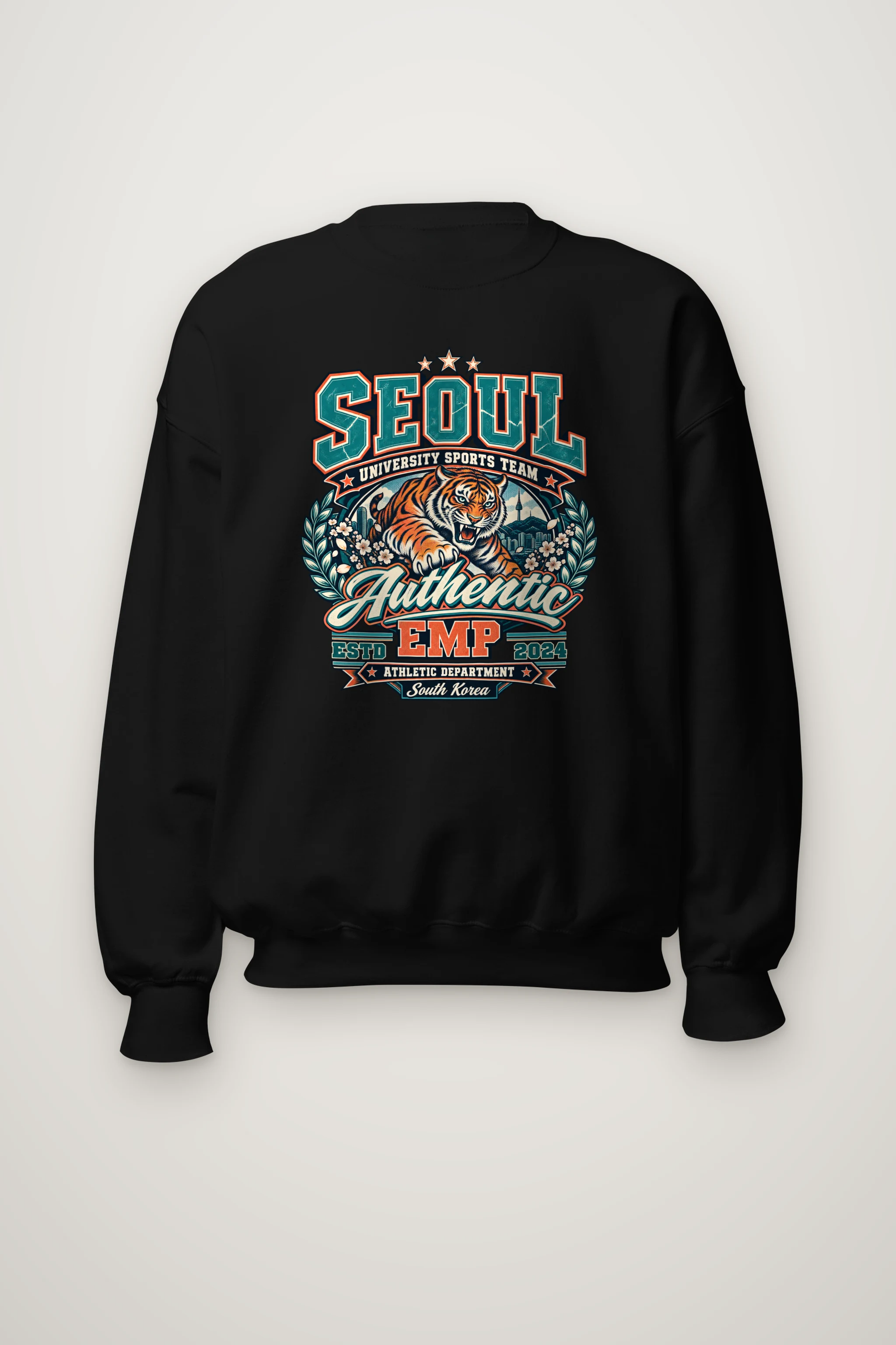 "Seoul University Sports Team" Heavy Blend Unisex Crewneck Sweatshirt