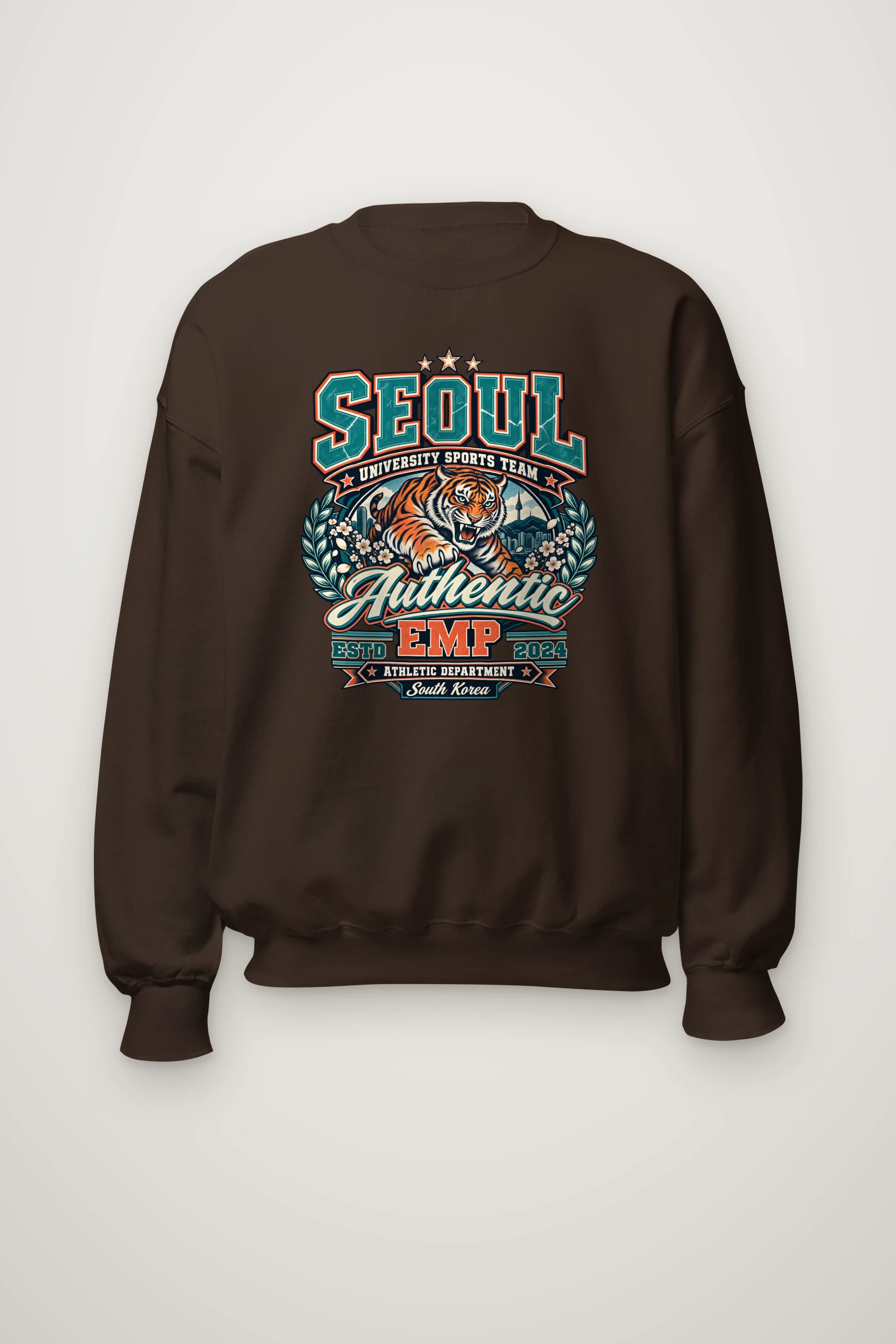 "Seoul University Sports Team" Heavy Blend Unisex Crewneck Sweatshirt