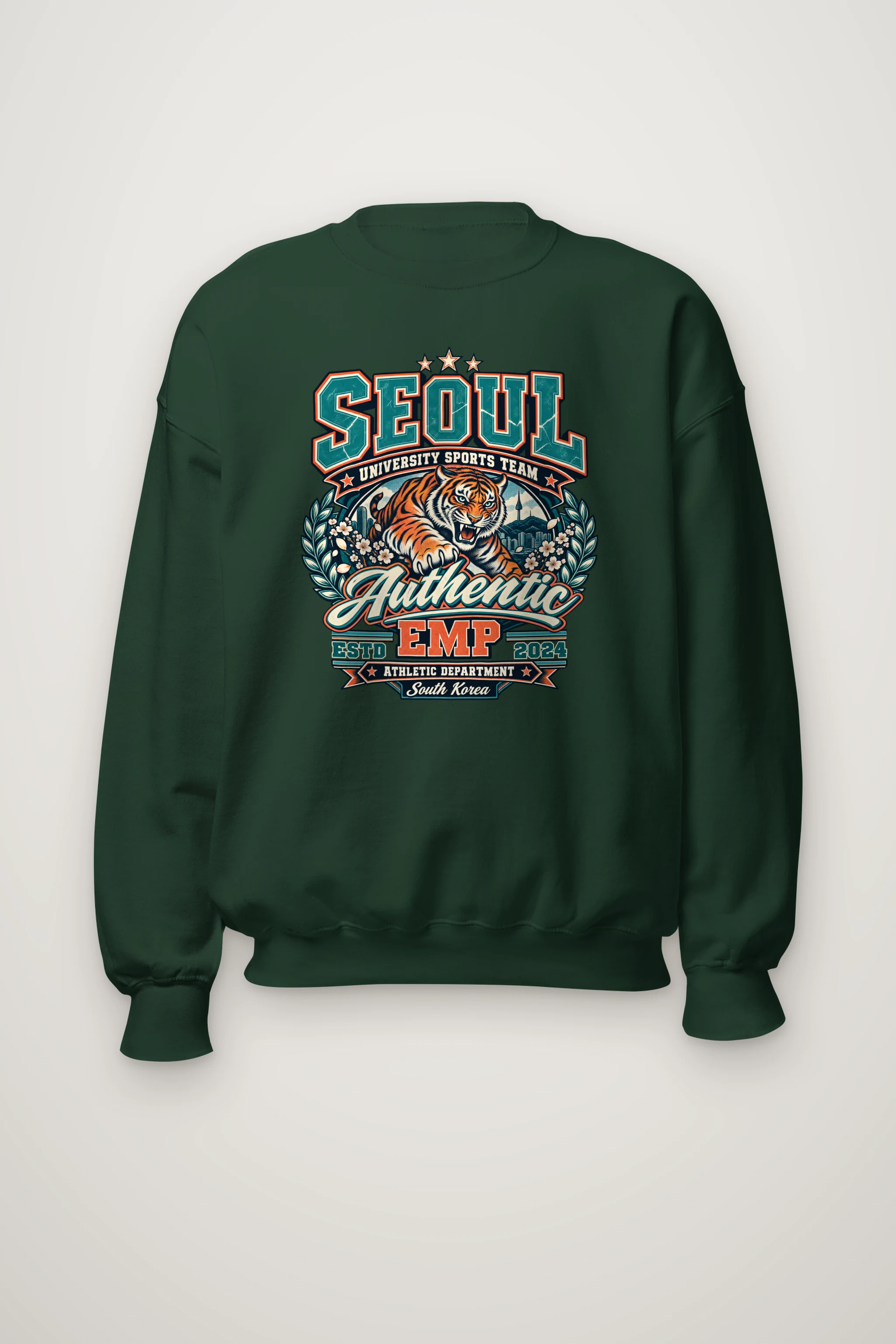 "Seoul University Sports Team" Heavy Blend Unisex Crewneck Sweatshirt