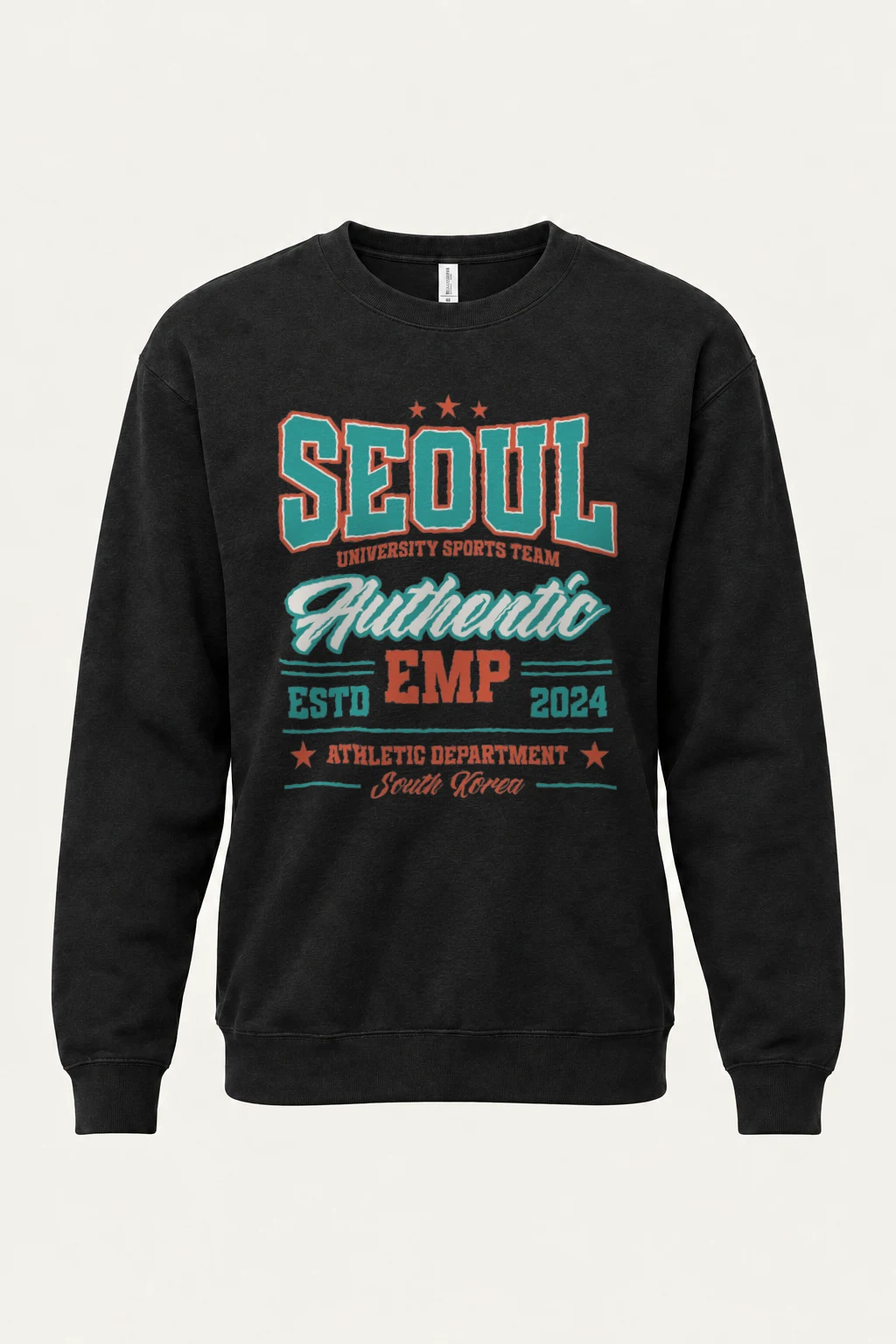 "Seoul Athletics Emblem" Heavy Blend Unisex Crewneck Sweatshirt | Gildan 18000