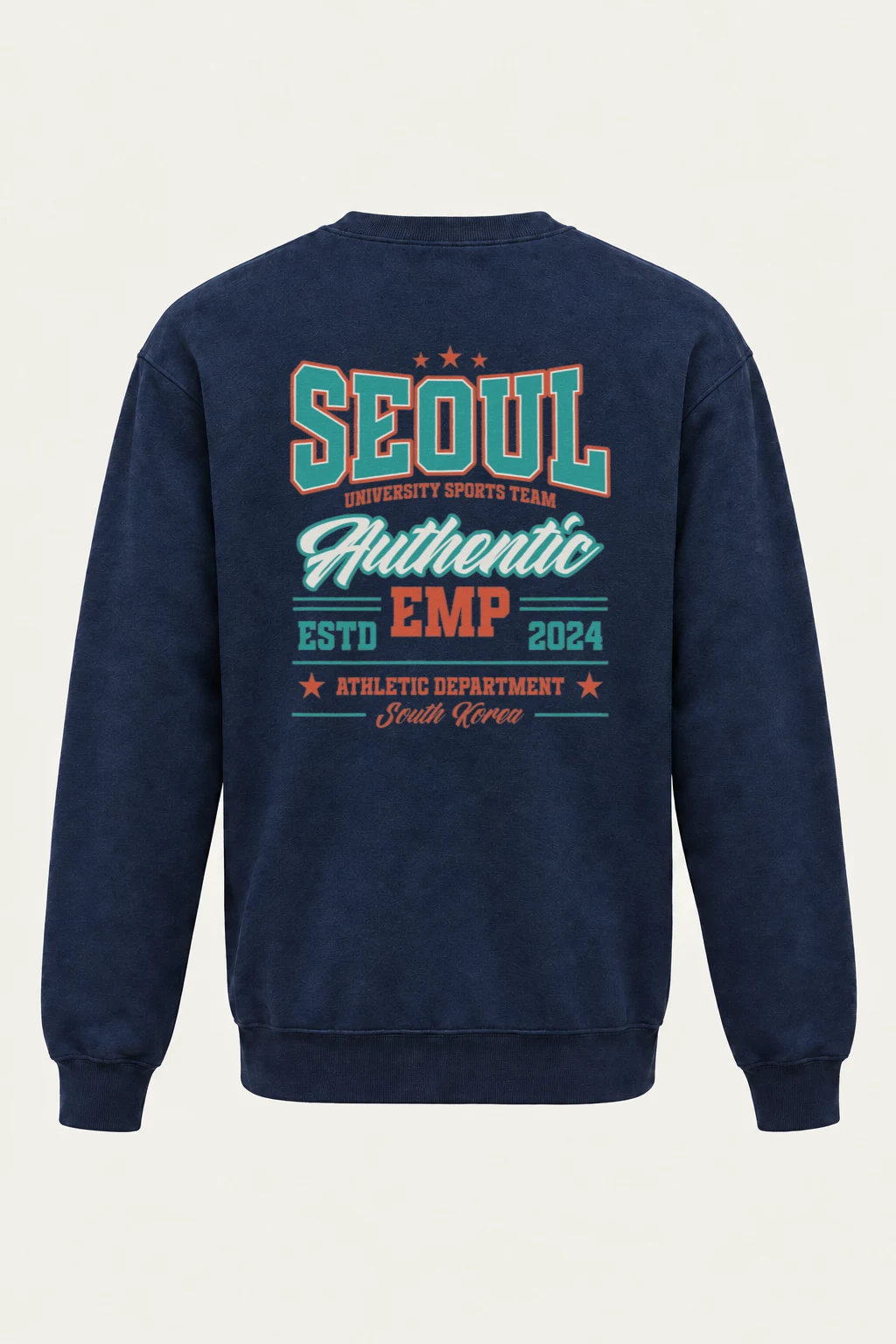 "Seoul Athletics Emblem" Heavy Blend Unisex Crewneck Sweatshirt | Gildan 18000