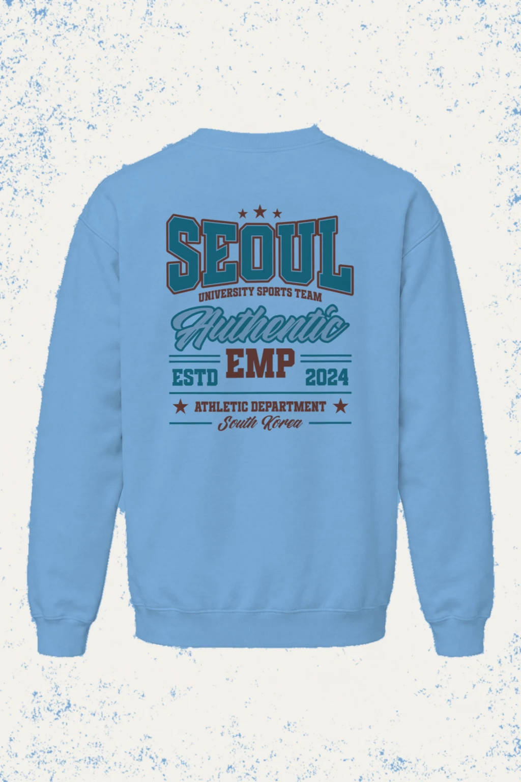 "Seoul Athletics Emblem" Heavy Blend Unisex Crewneck Sweatshirt | Gildan 18000
