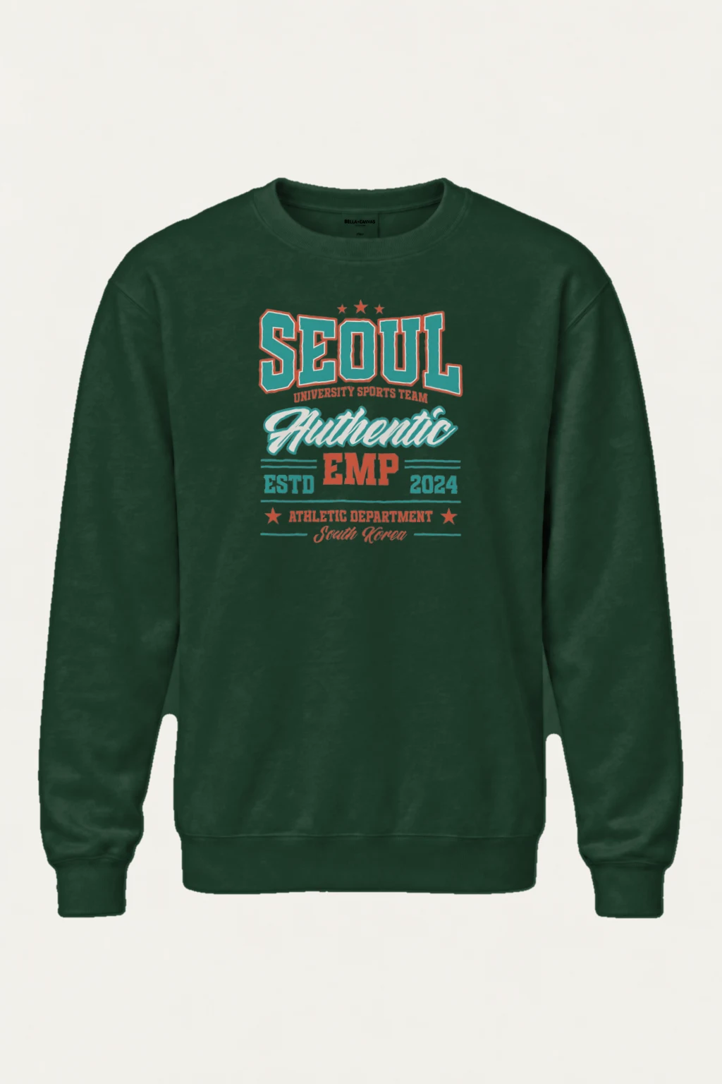 "Seoul Athletics Emblem" Heavy Blend Unisex Crewneck Sweatshirt | Gildan 18000