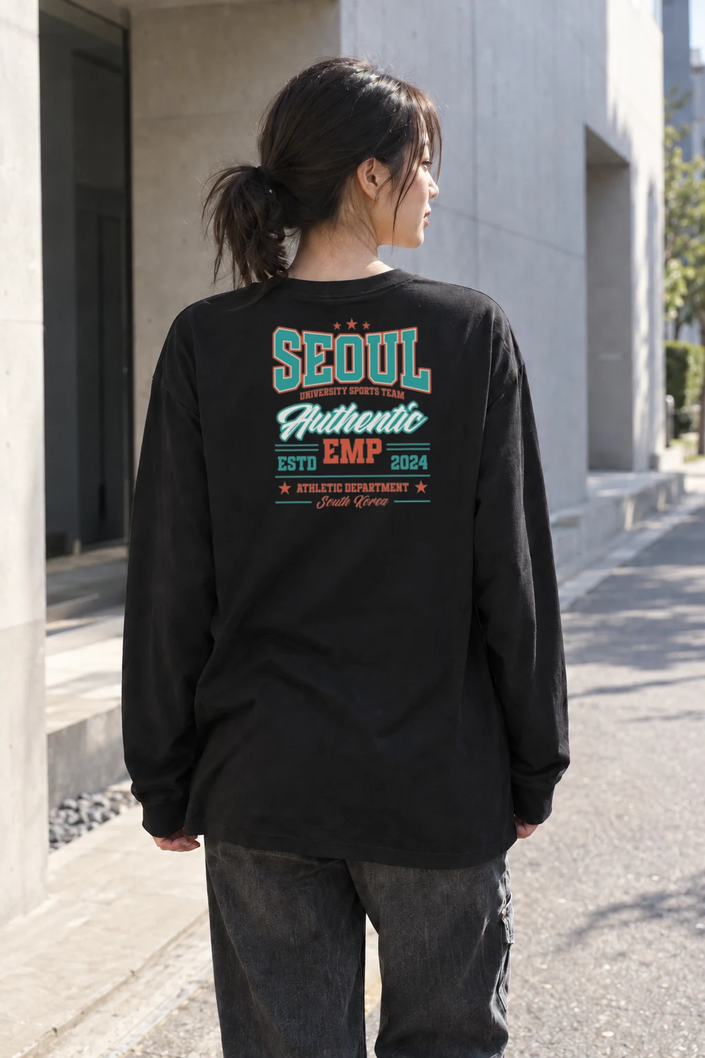 "Seoul Athletics Emblem" Unisex Longsleeve T-shirt | Gildan 2400