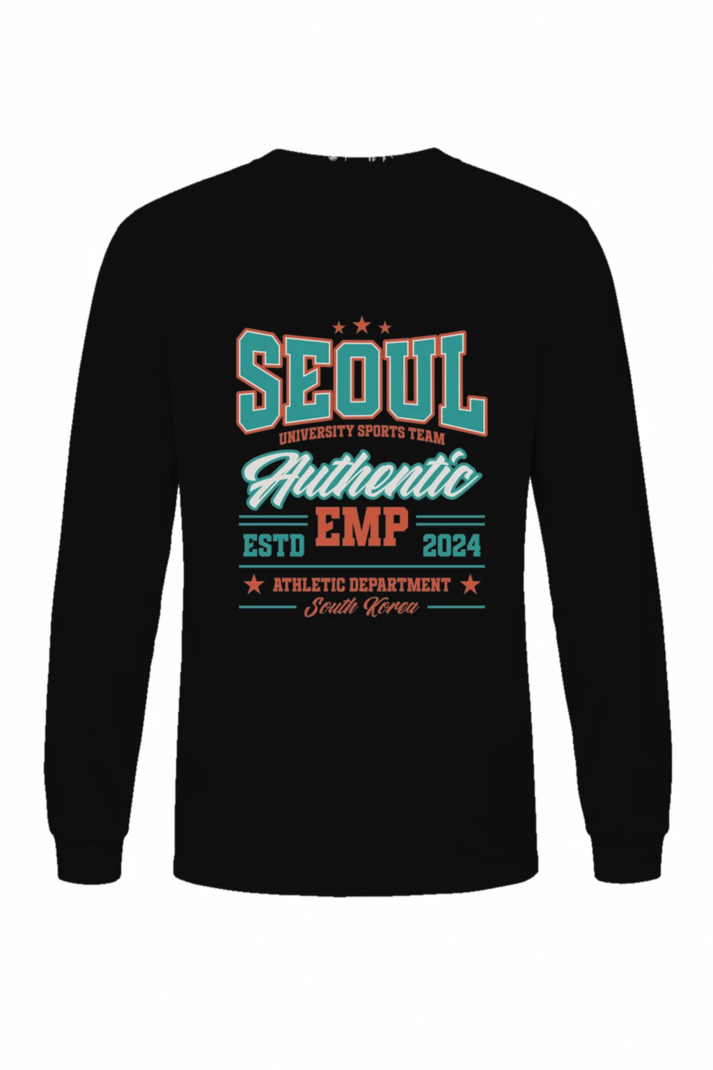 "Seoul Athletics Emblem" Unisex Longsleeve T-shirt | Gildan 2400