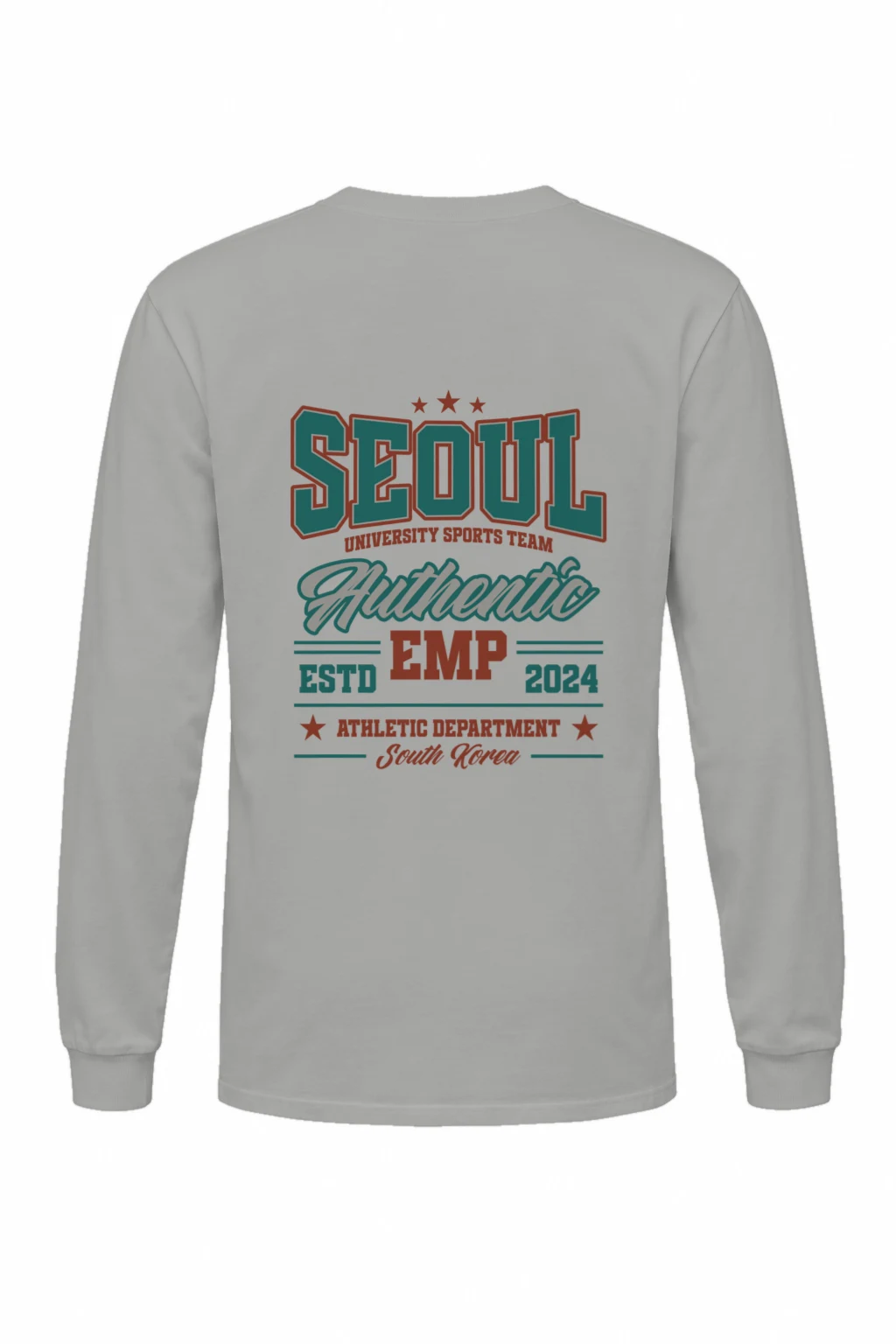 "Seoul Athletics Emblem" Unisex Longsleeve T-shirt | Gildan 2400