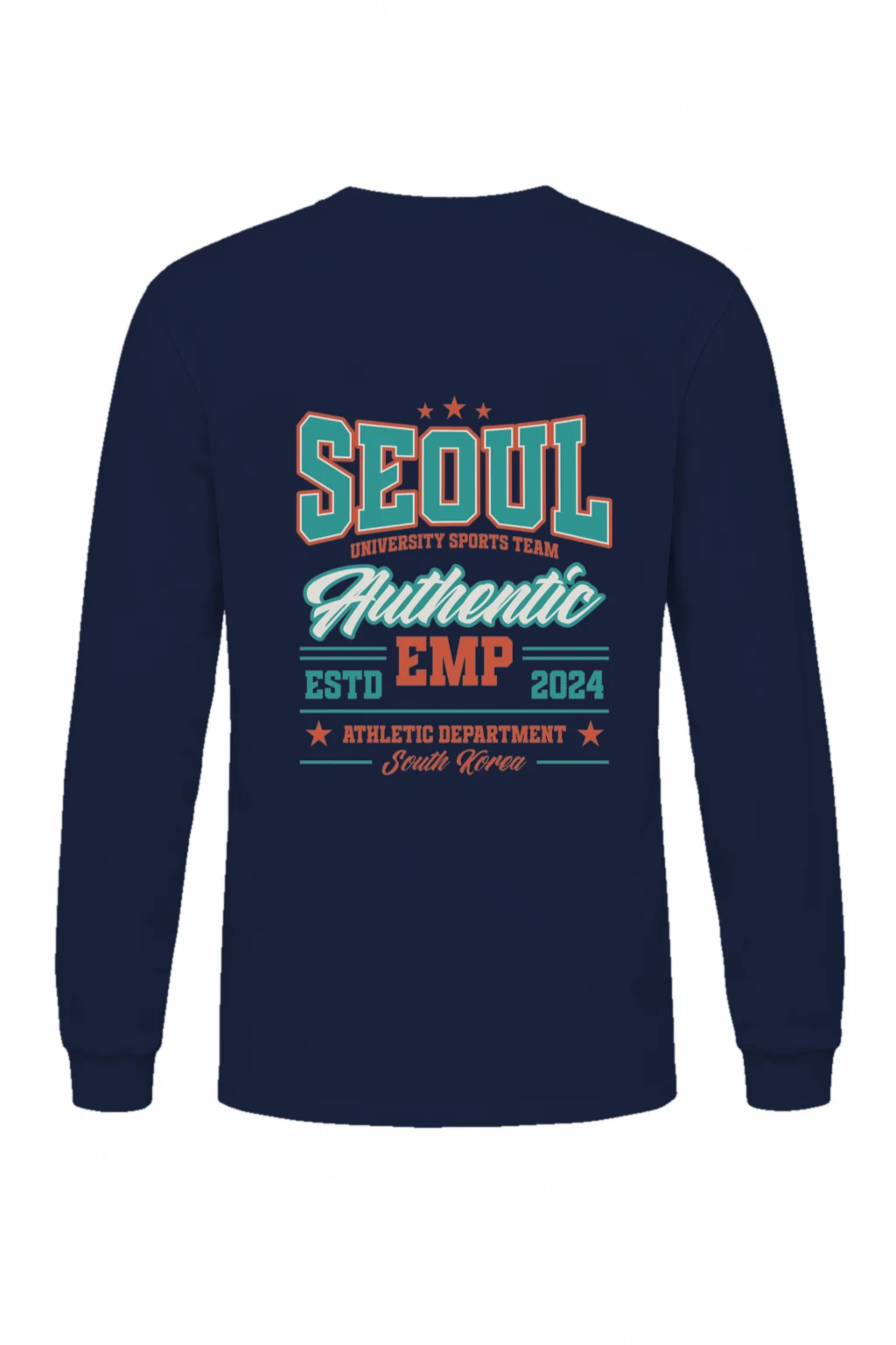 "Seoul Athletics Emblem" Unisex Longsleeve T-shirt | Gildan 2400