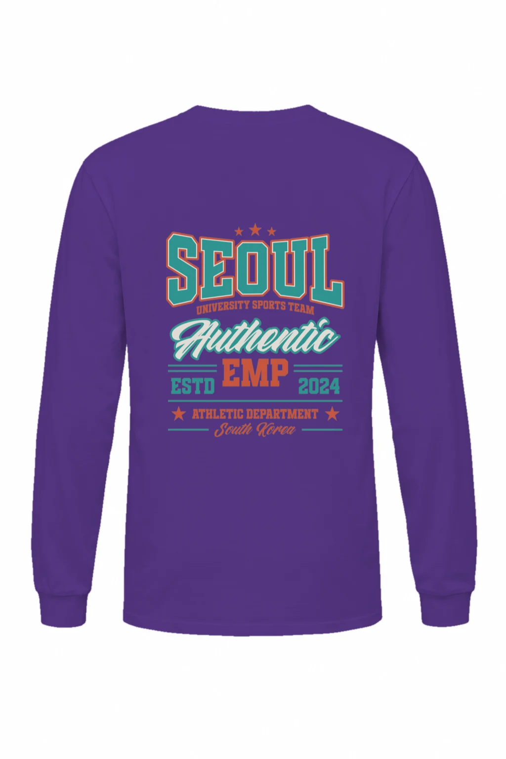 "Seoul Athletics Emblem" Unisex Longsleeve T-shirt | Gildan 2400