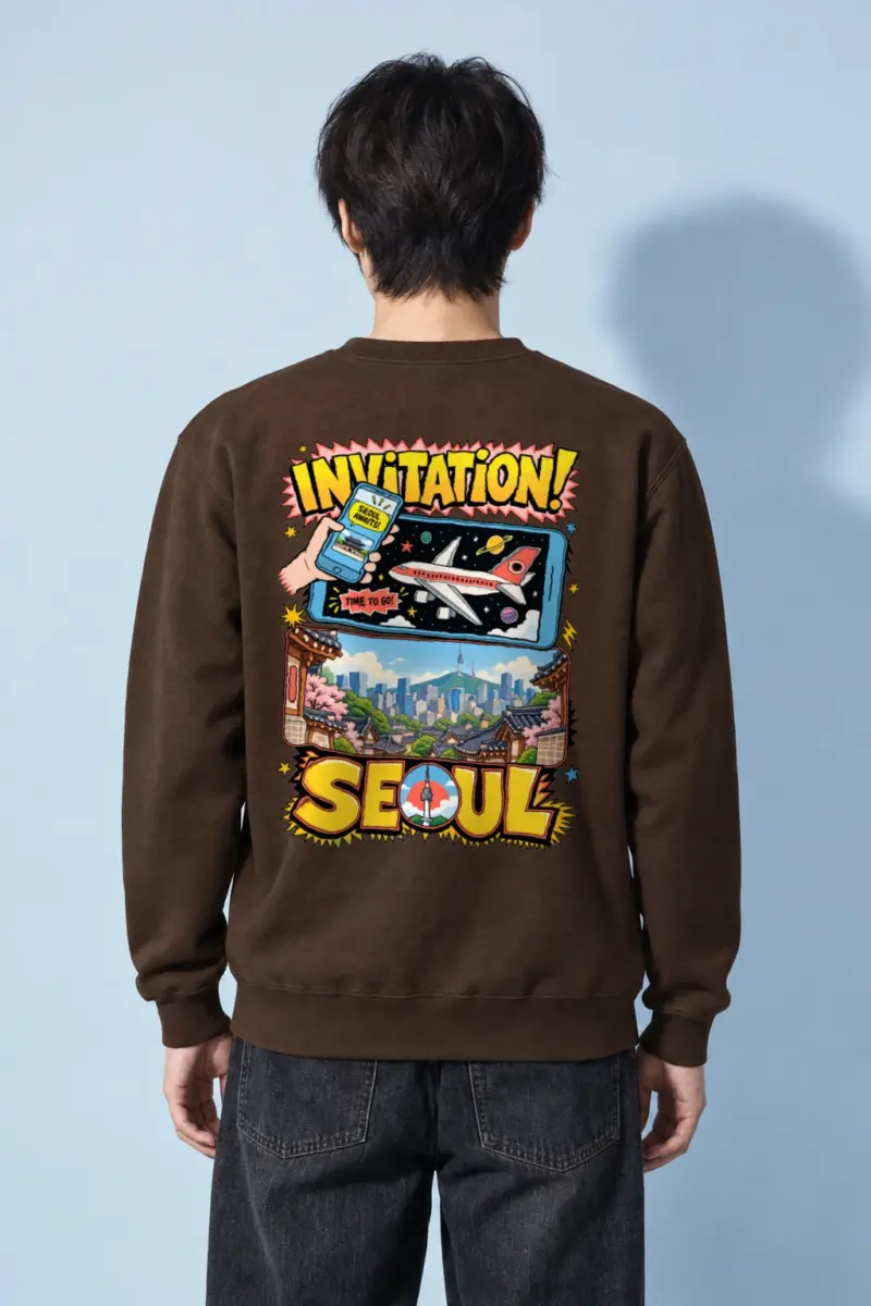 "Seoul Awaits" Heavy Blend Unisex Crewneck Sweatshirt