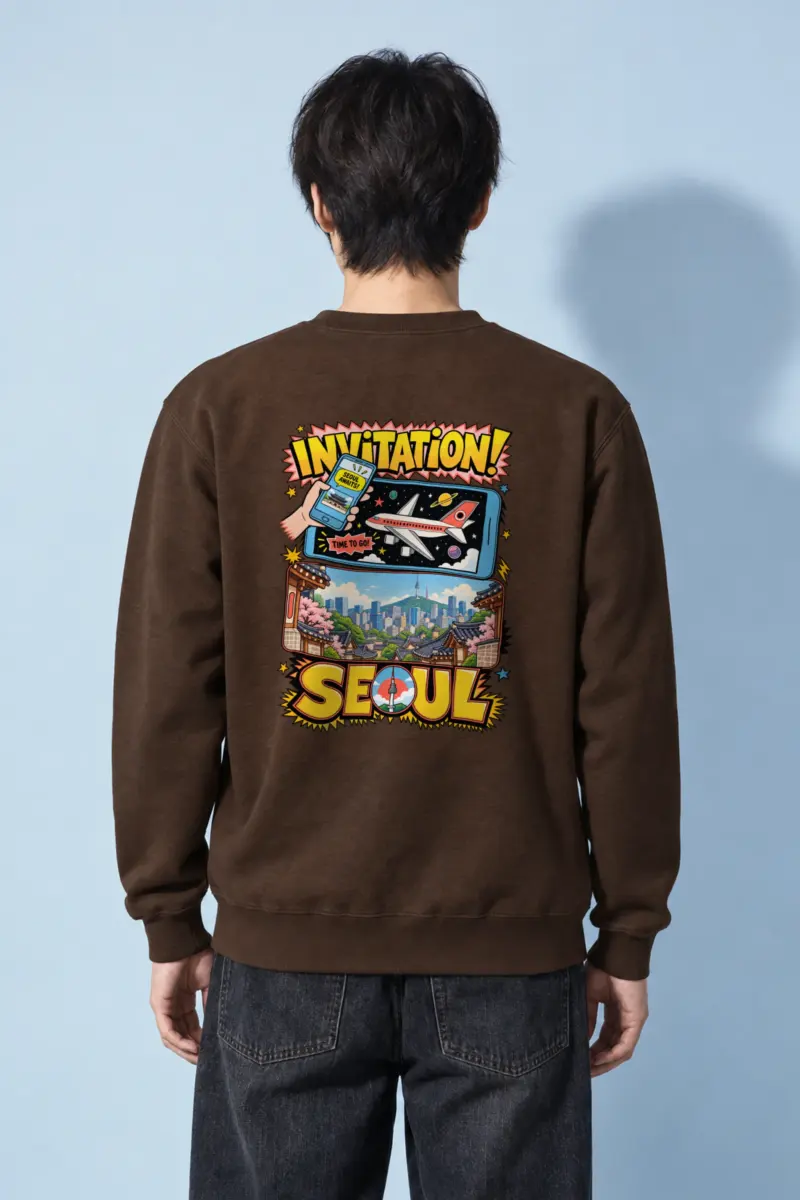 "Seoul Awaits" Heavy Blend Unisex Crewneck Sweatshirt