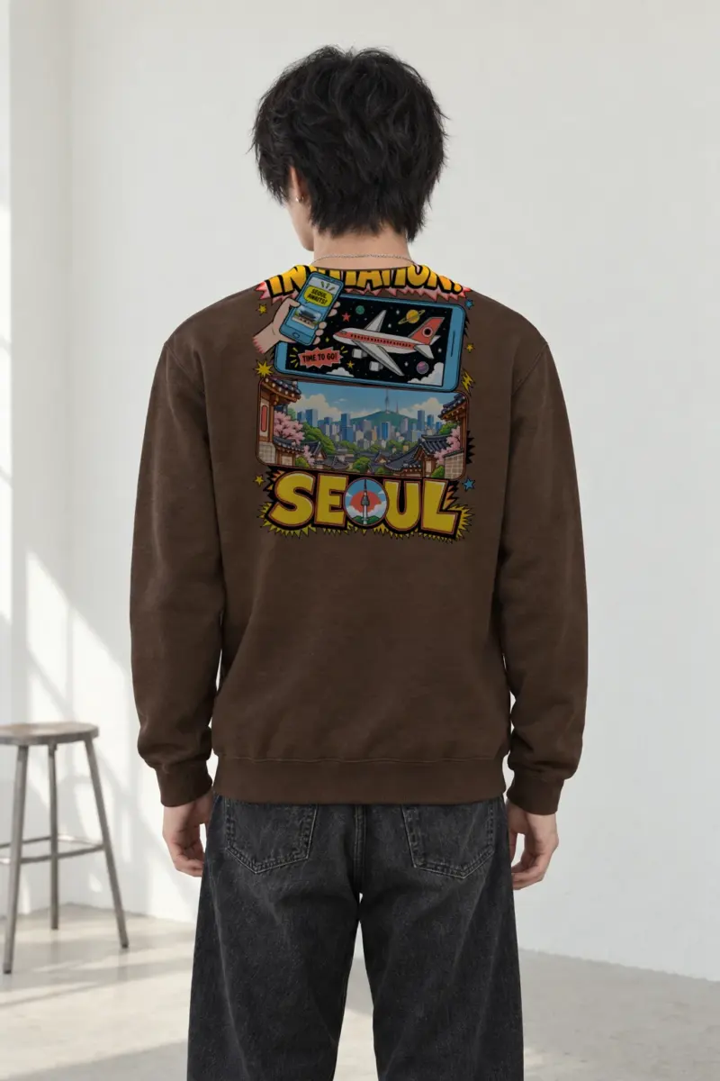 "Seoul Awaits" Heavy Blend Unisex Crewneck Sweatshirt