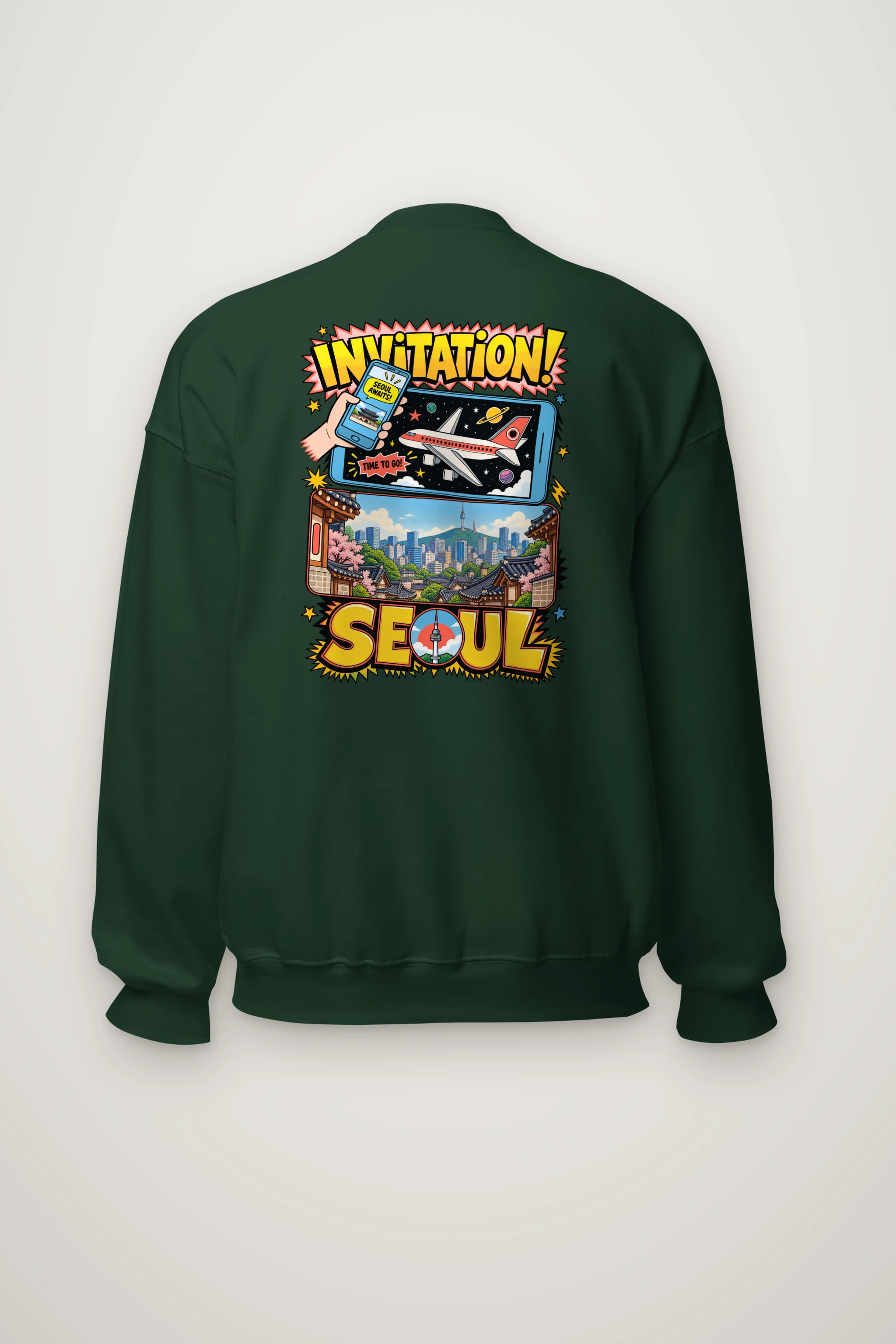 "Seoul Awaits" Heavy Blend Unisex Crewneck Sweatshirt