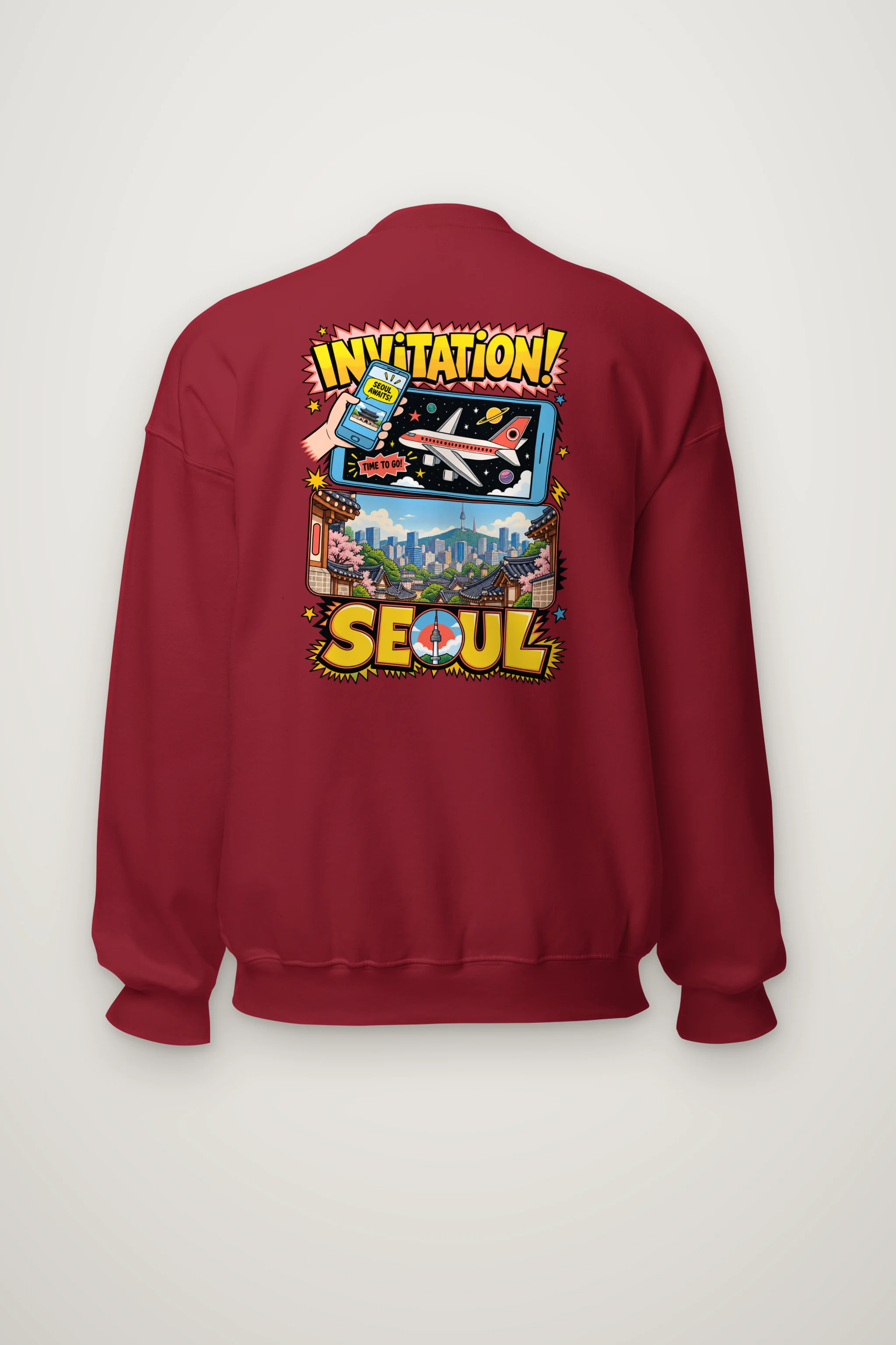 "Seoul Awaits" Heavy Blend Unisex Crewneck Sweatshirt