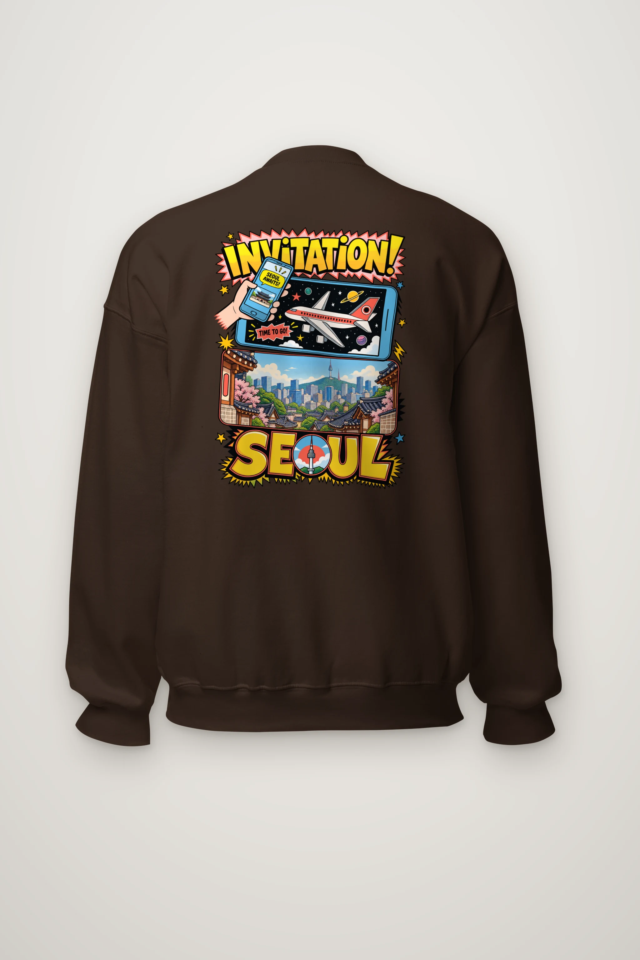 "Seoul Awaits" Heavy Blend Unisex Crewneck Sweatshirt