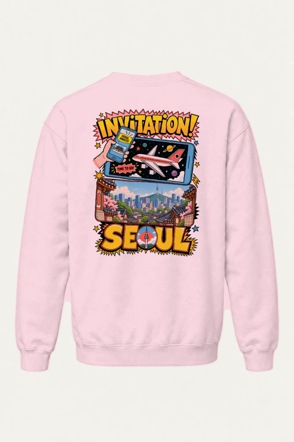 "Seoul Awaits" Heavy Blend Unisex Crewneck Sweatshirt | Gildan 18000