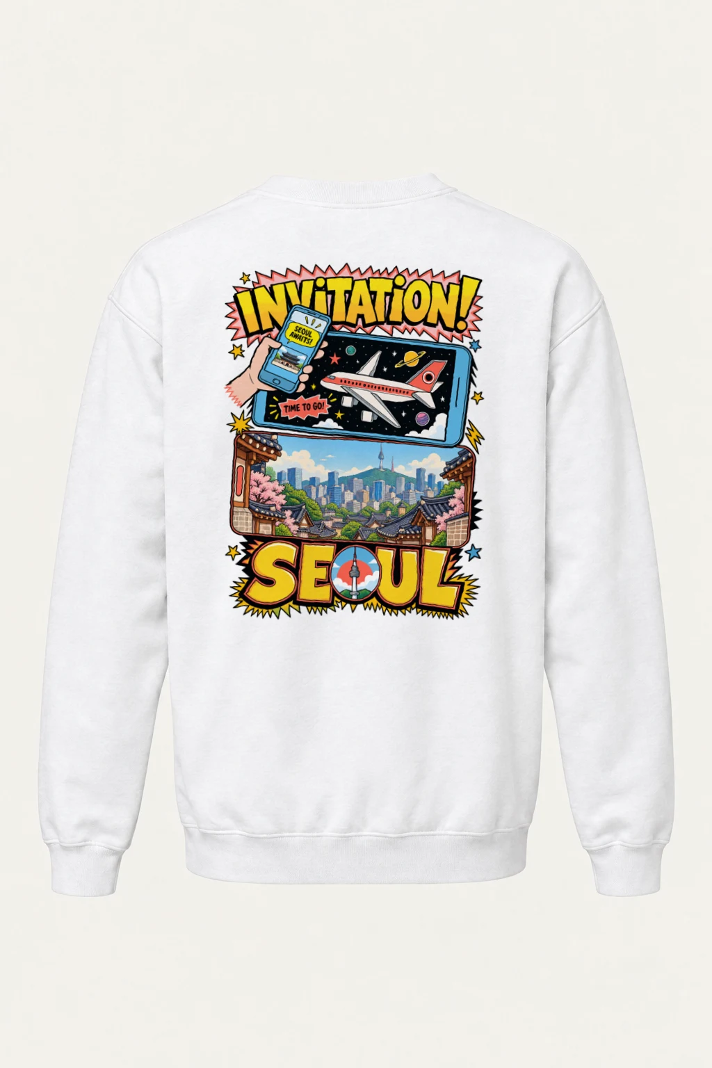 "Seoul Awaits" Heavy Blend Unisex Crewneck Sweatshirt | Gildan 18000