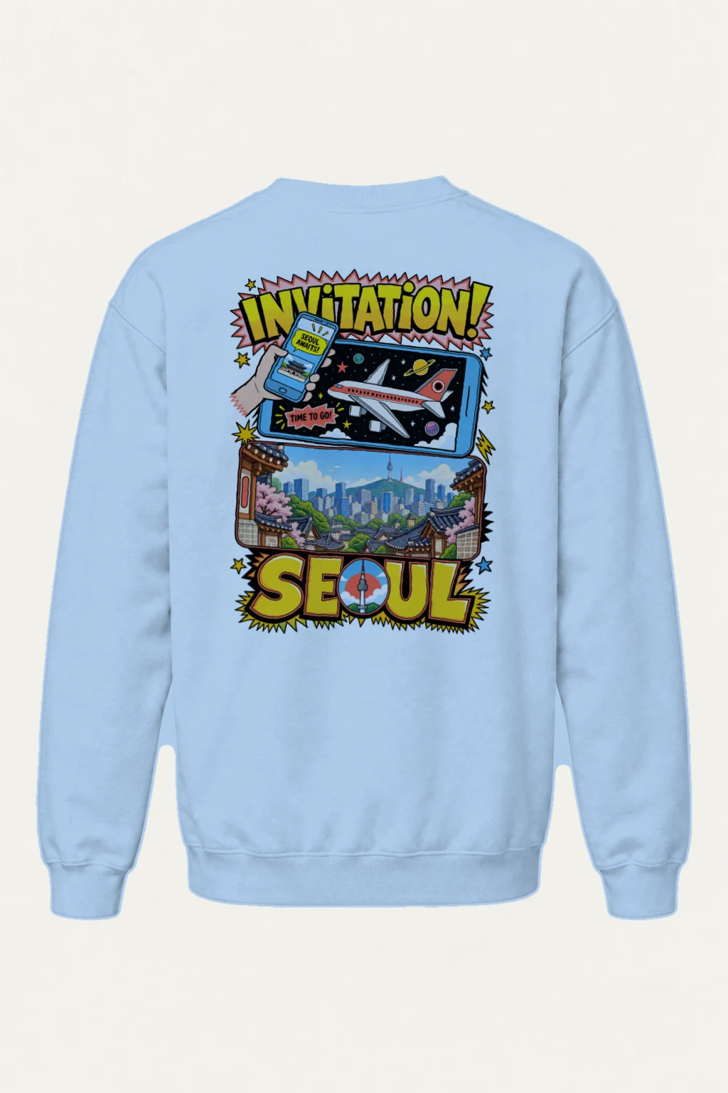 "Seoul Awaits" Heavy Blend Unisex Crewneck Sweatshirt | Gildan 18000