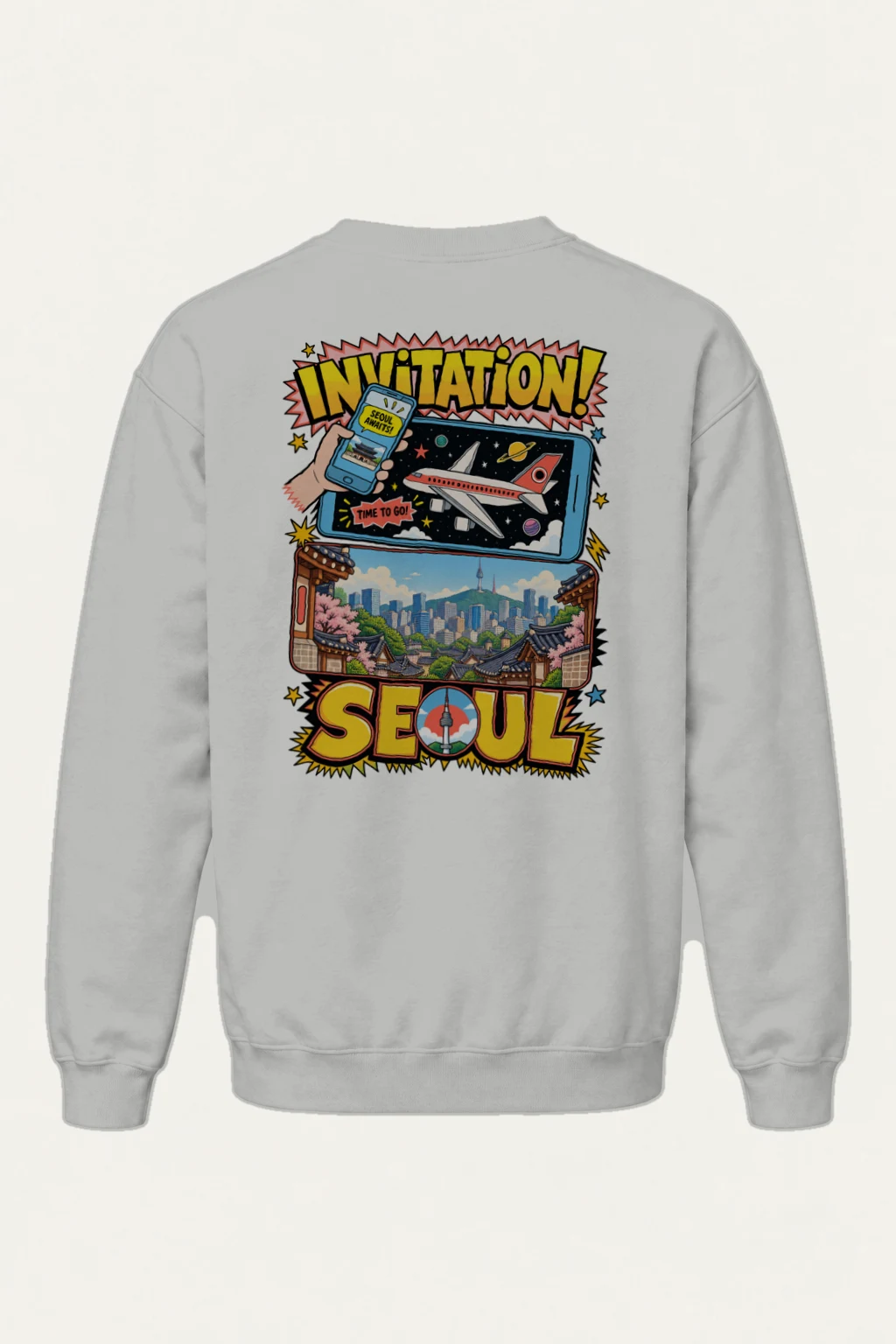 "Seoul Awaits" Heavy Blend Unisex Crewneck Sweatshirt | Gildan 18000