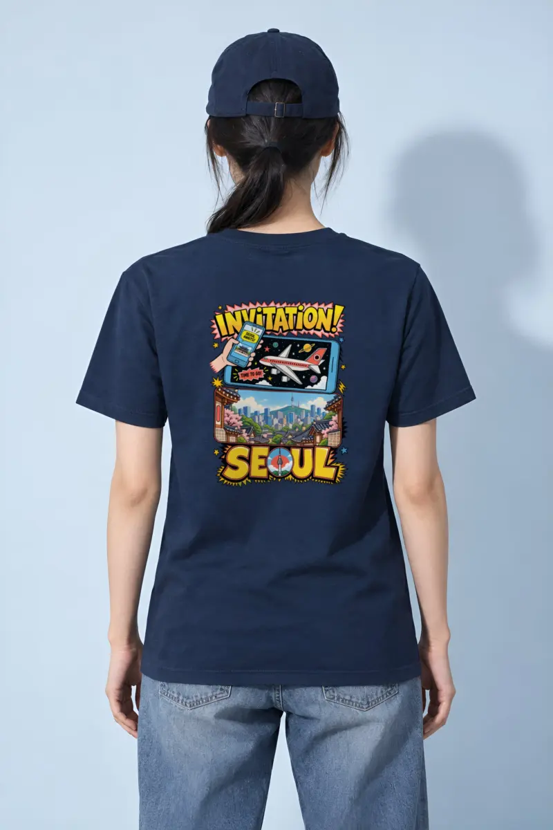 "Seoul Awaits" Heavyweight Unisex Crewneck T-shirt