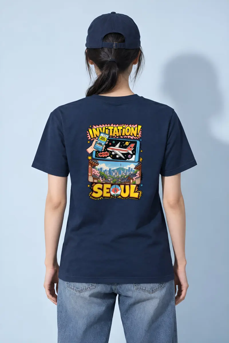 "Seoul Awaits" Heavyweight Unisex Crewneck T-shirt