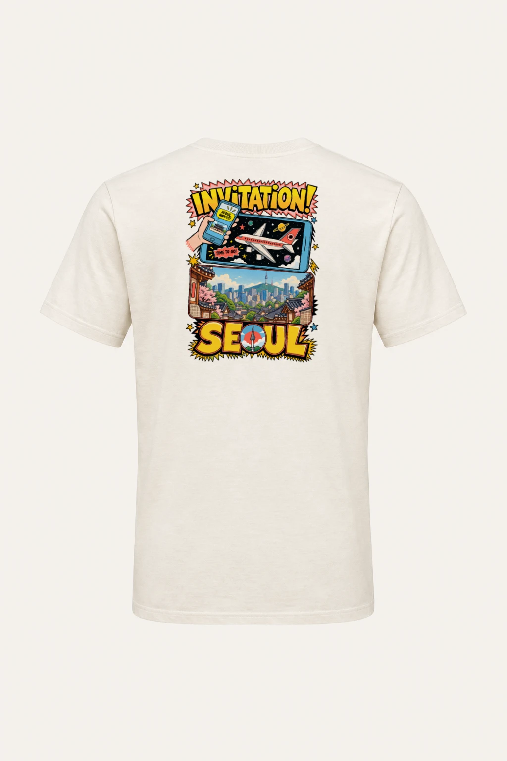 "Seoul Awaits" Heavyweight Unisex Crewneck T-shirt | Gildan 5000