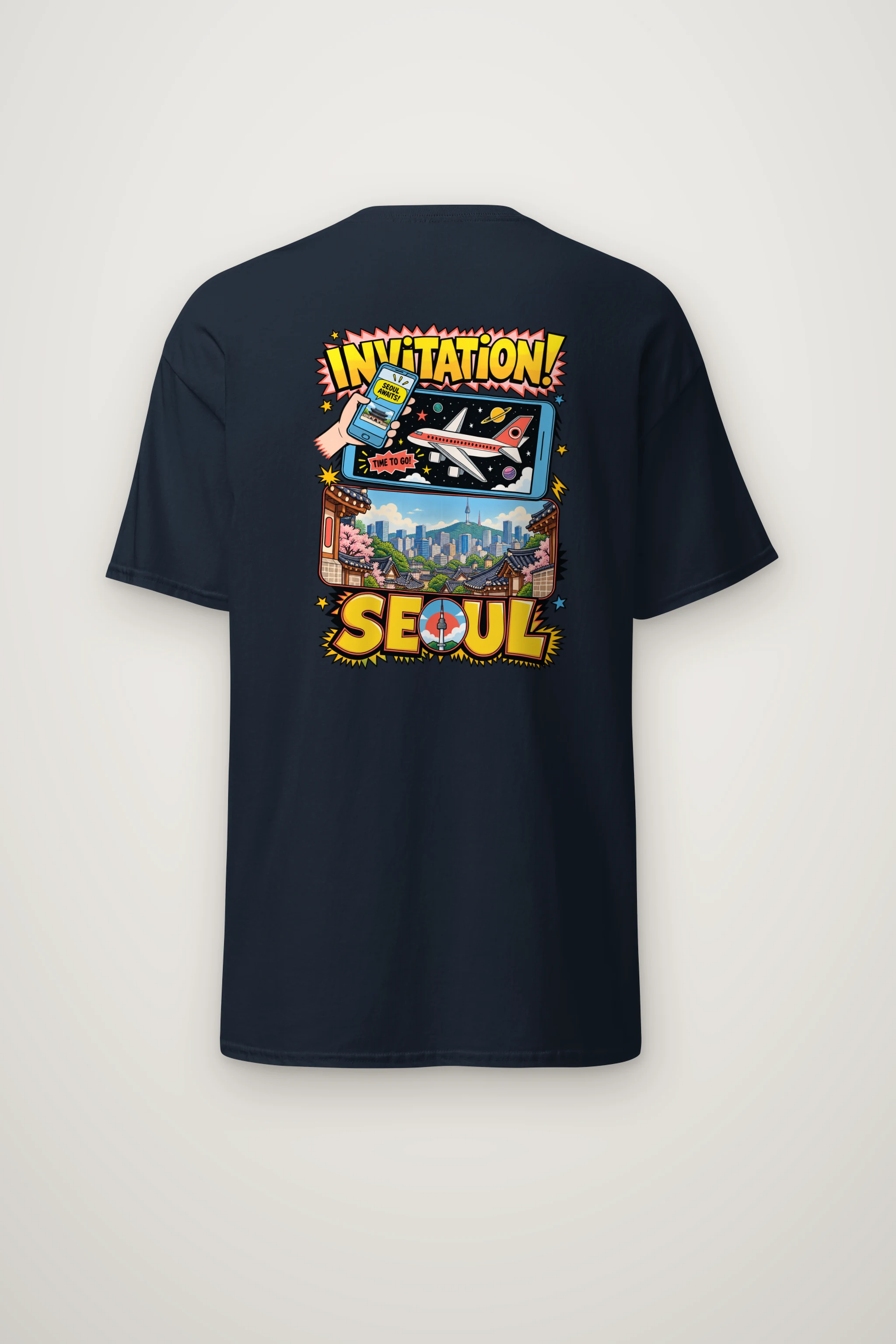 "Seoul Awaits" Heavyweight Unisex Crewneck T-shirt