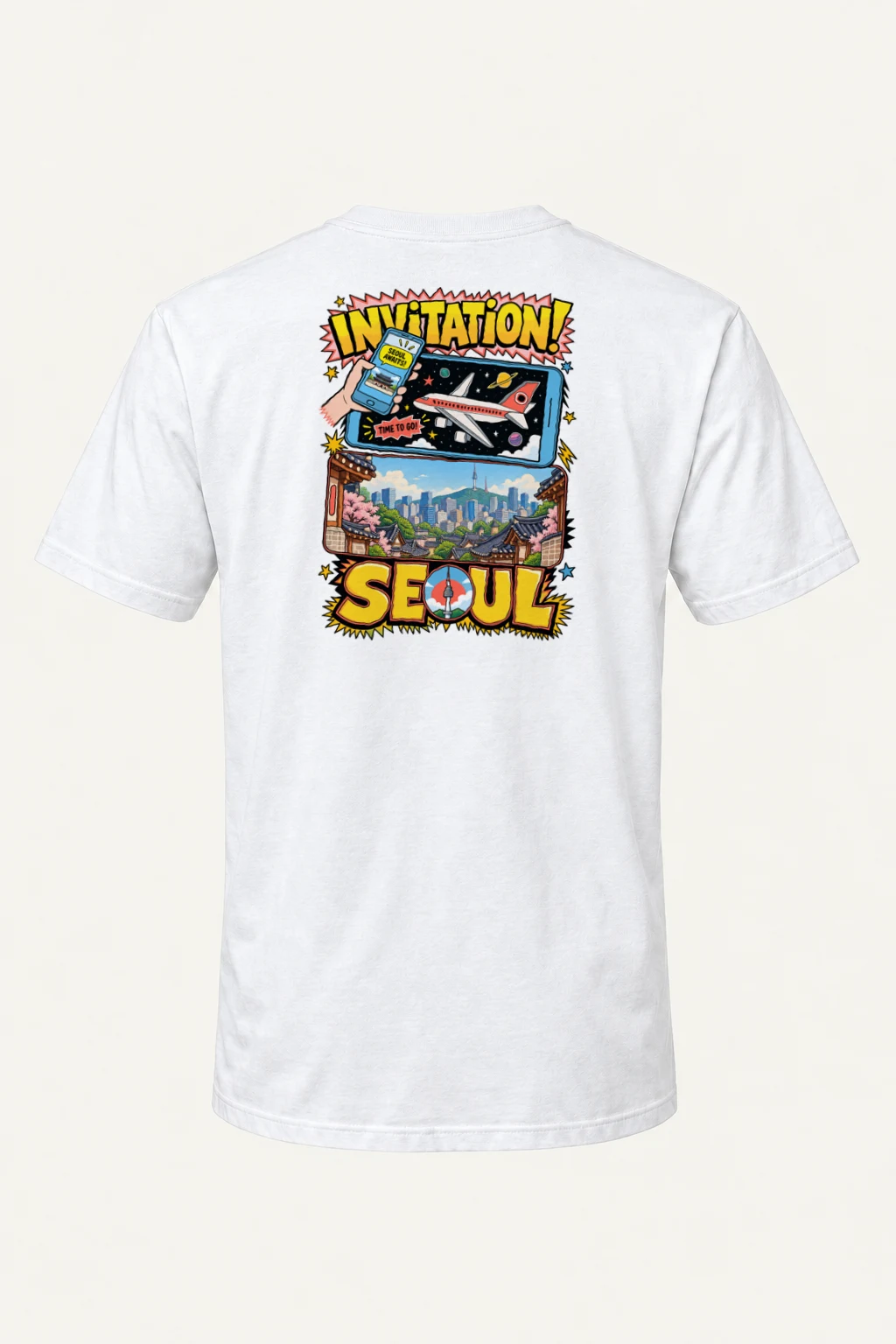 "Seoul Awaits" Heavyweight Unisex Crewneck T-shirt | Gildan 5000