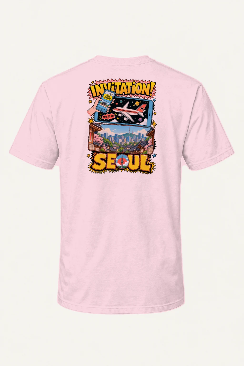 "Seoul Awaits" Heavyweight Unisex Crewneck T-shirt | Gildan 5000