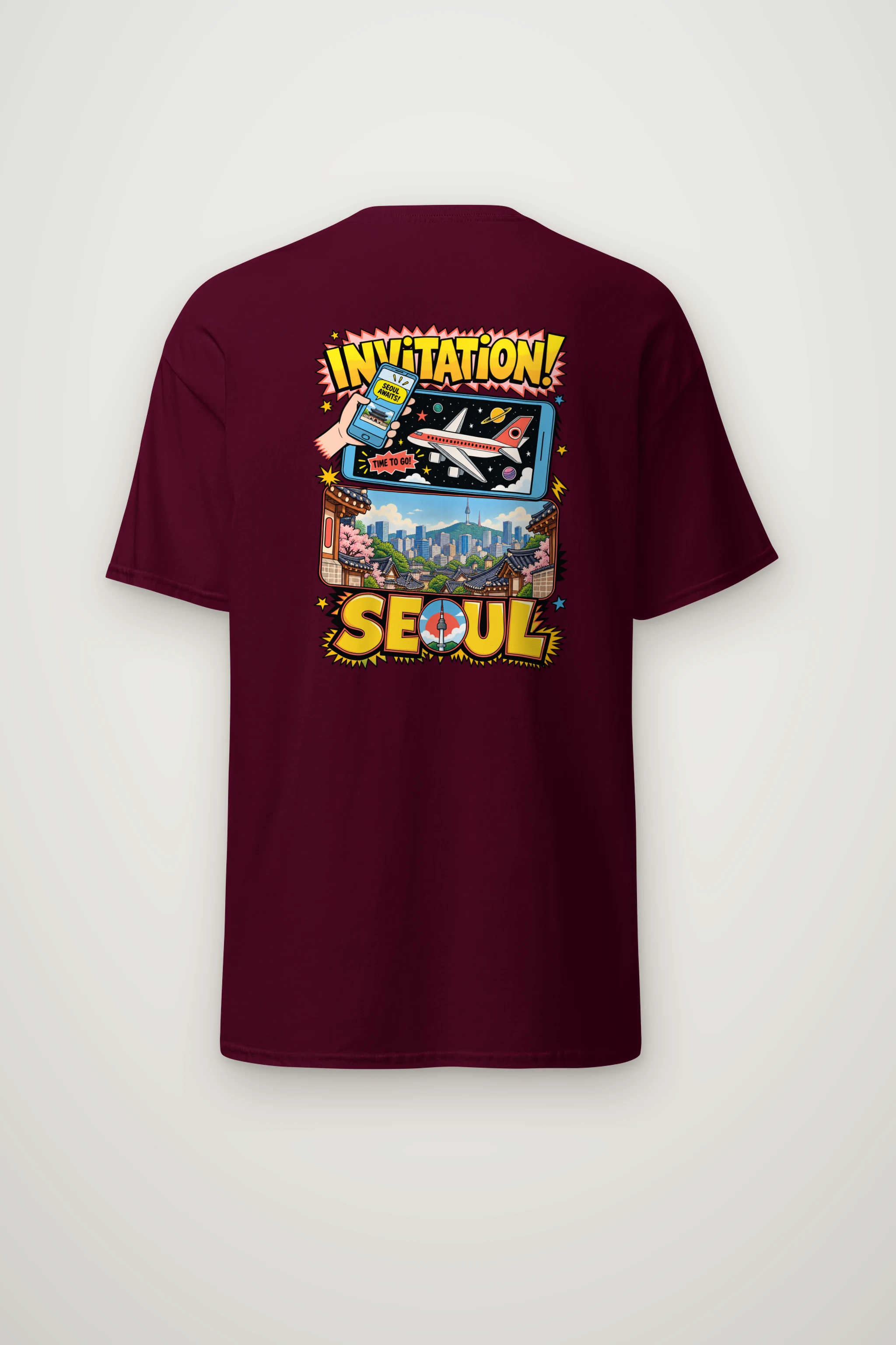 "Seoul Awaits" Heavyweight Unisex Crewneck T-shirt