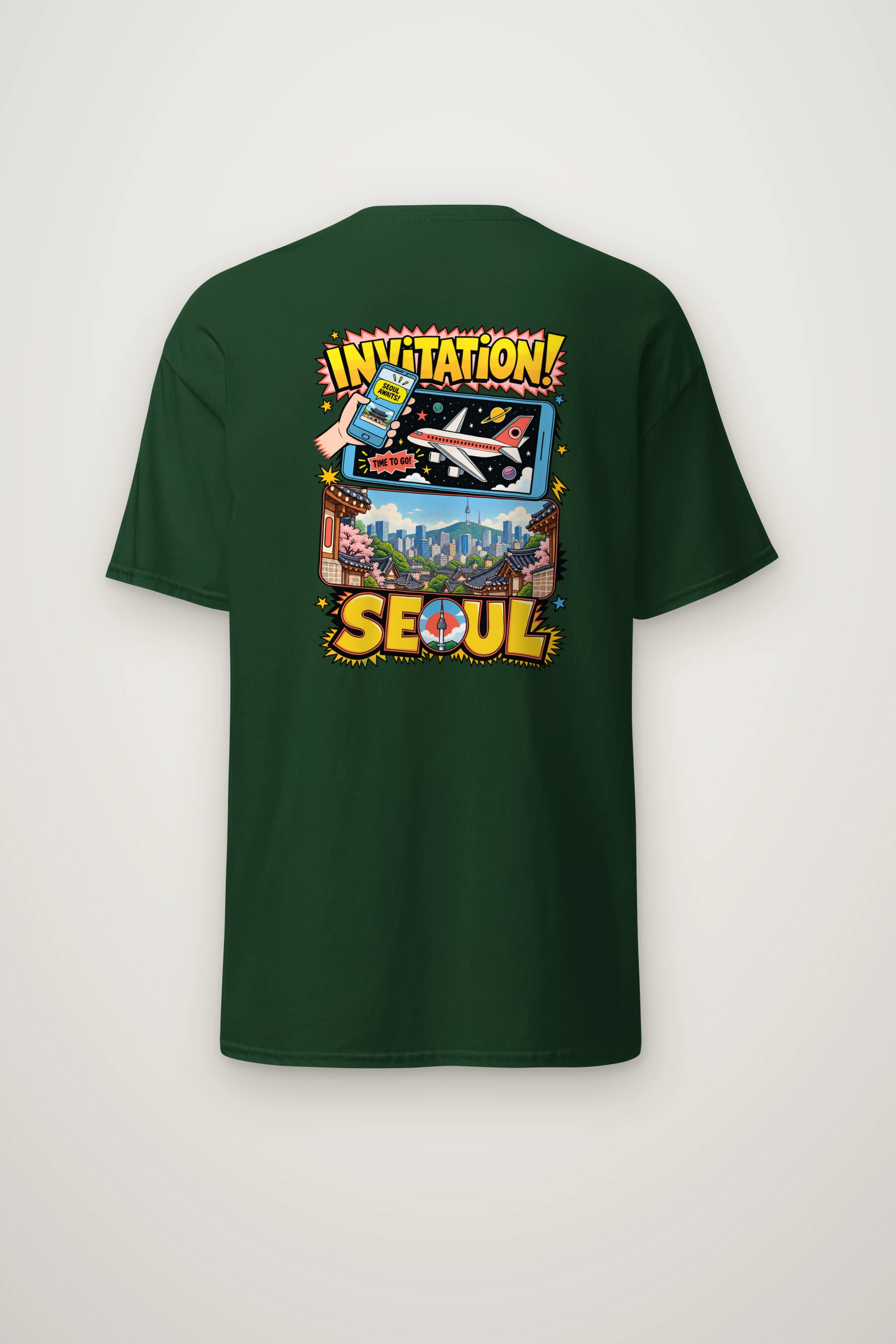 "Seoul Awaits" Heavyweight Unisex Crewneck T-shirt